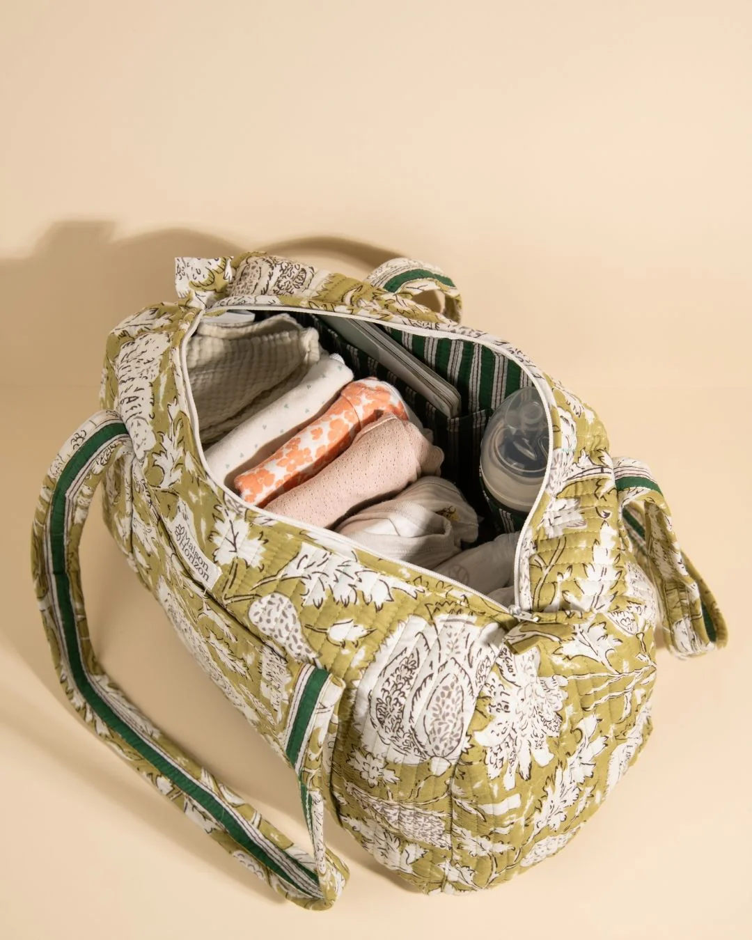 Sac À Langer Sunee - Light Kaki Floral - Image 3