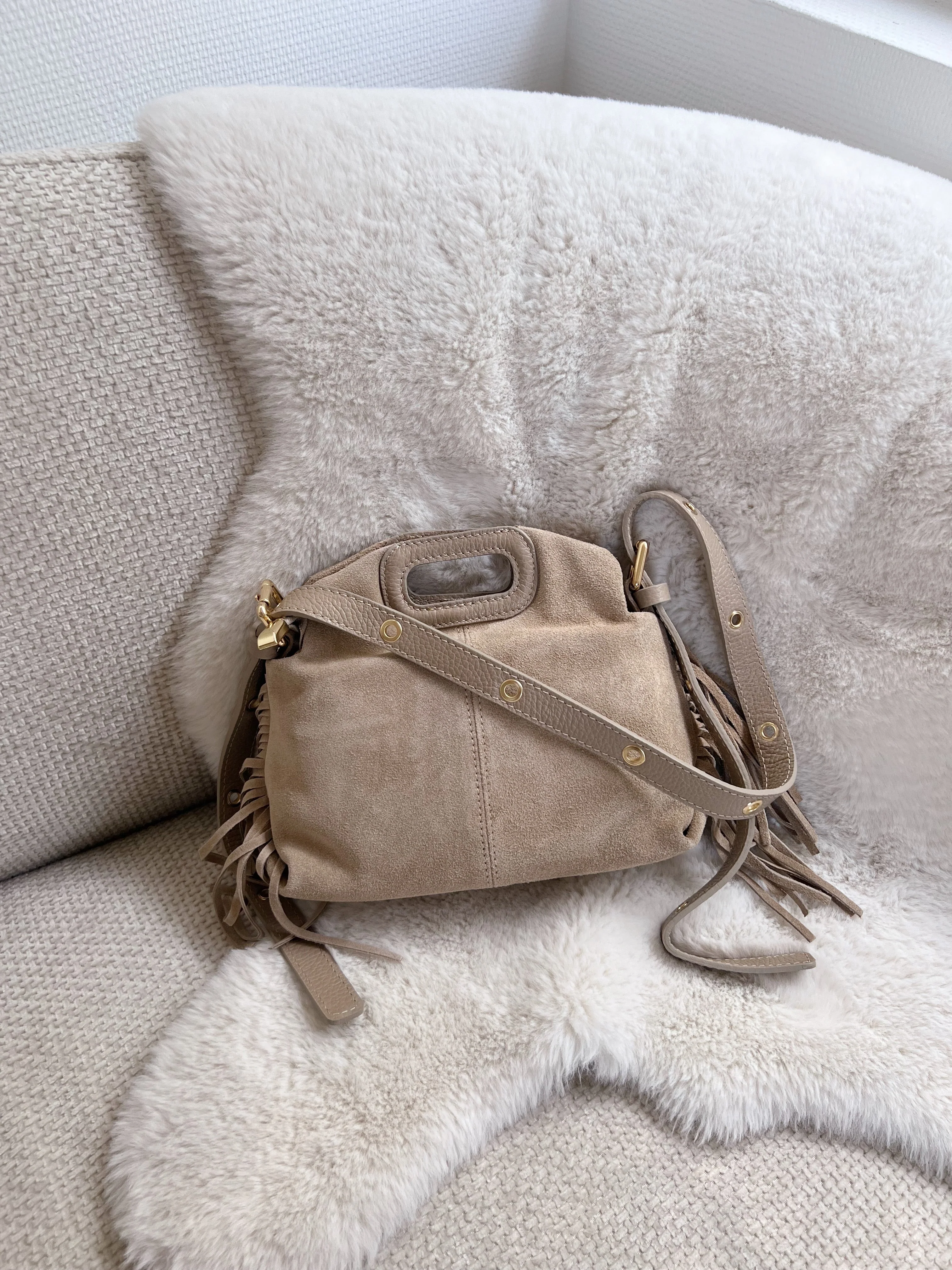 Sac À Main En Cuir Jodie Beige - Image 2