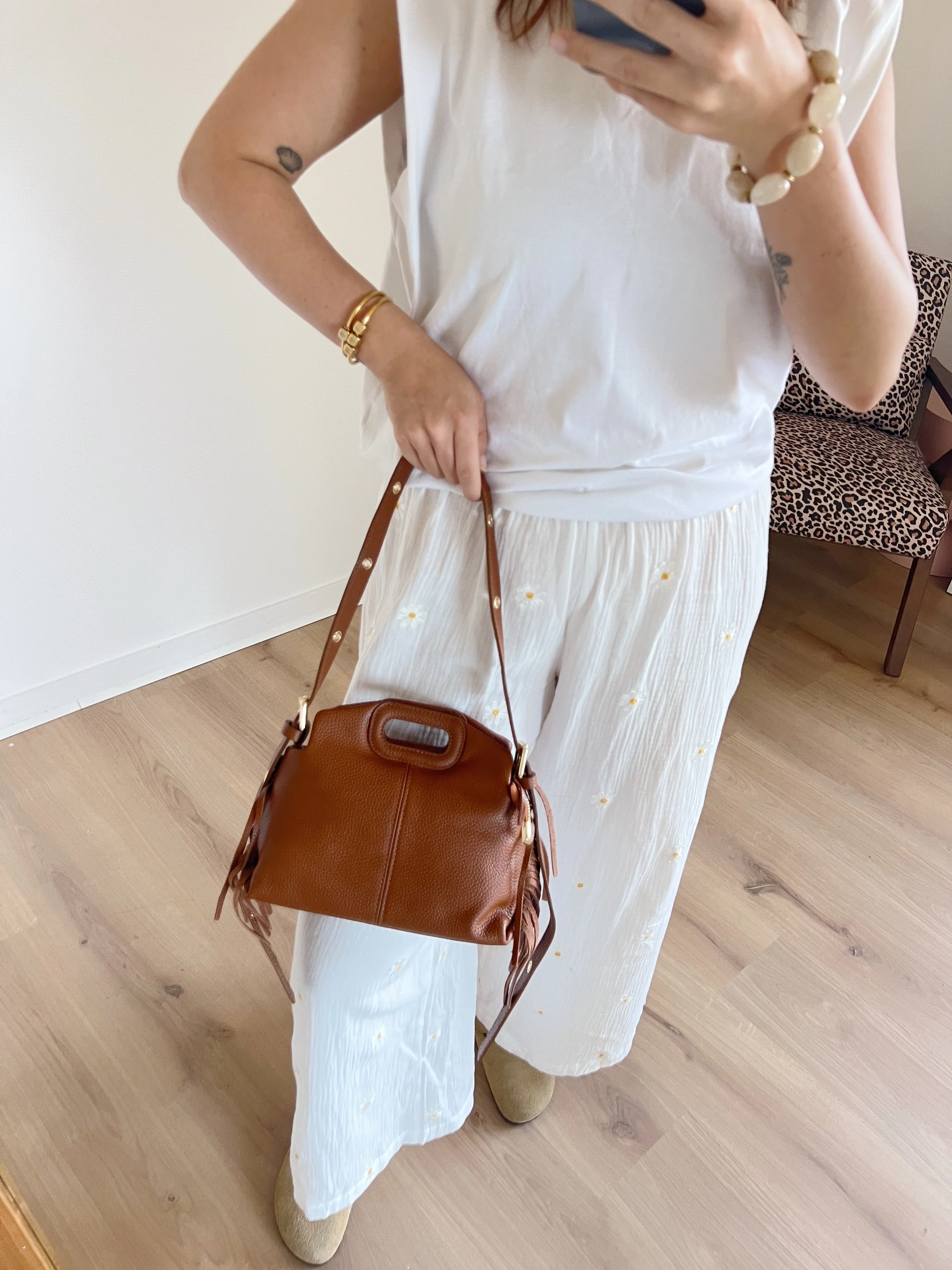 Sac À Main En Cuir Grainé Jodie Camel - Image 2