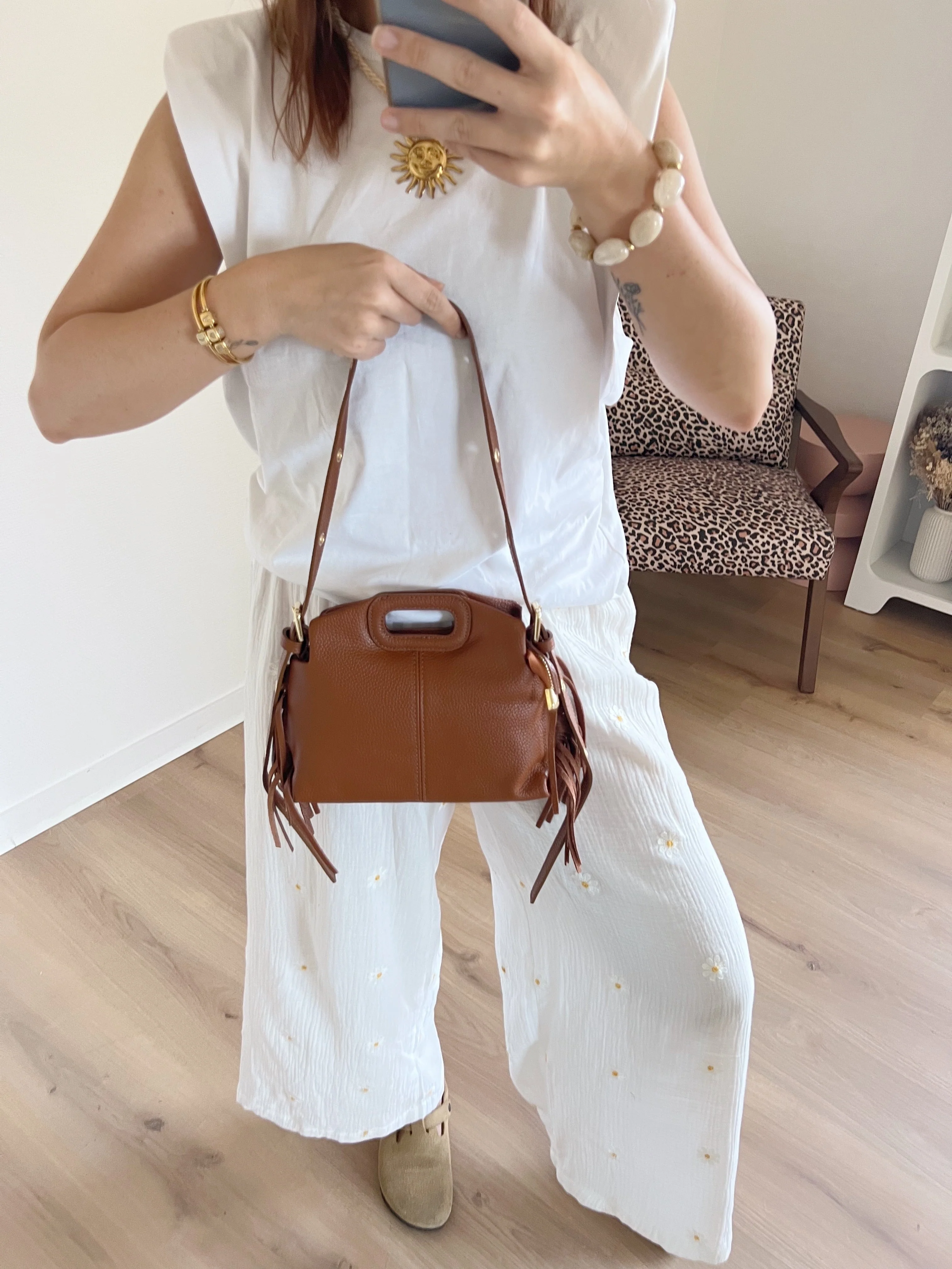 Sac À Main En Cuir Grainé Jodie Camel - Image 3
