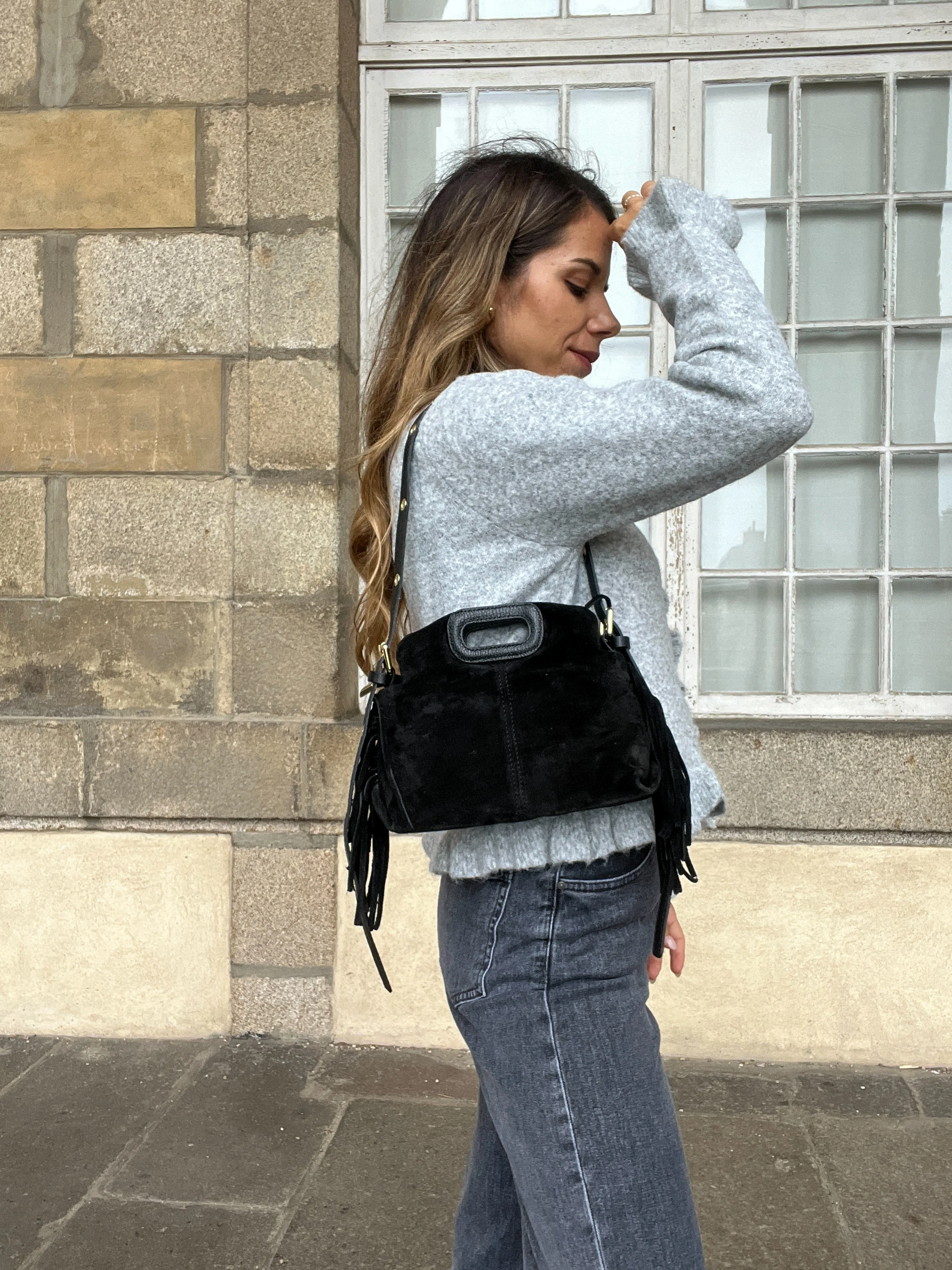 Sac À Main En Cuir Jodie Noir - Image 2