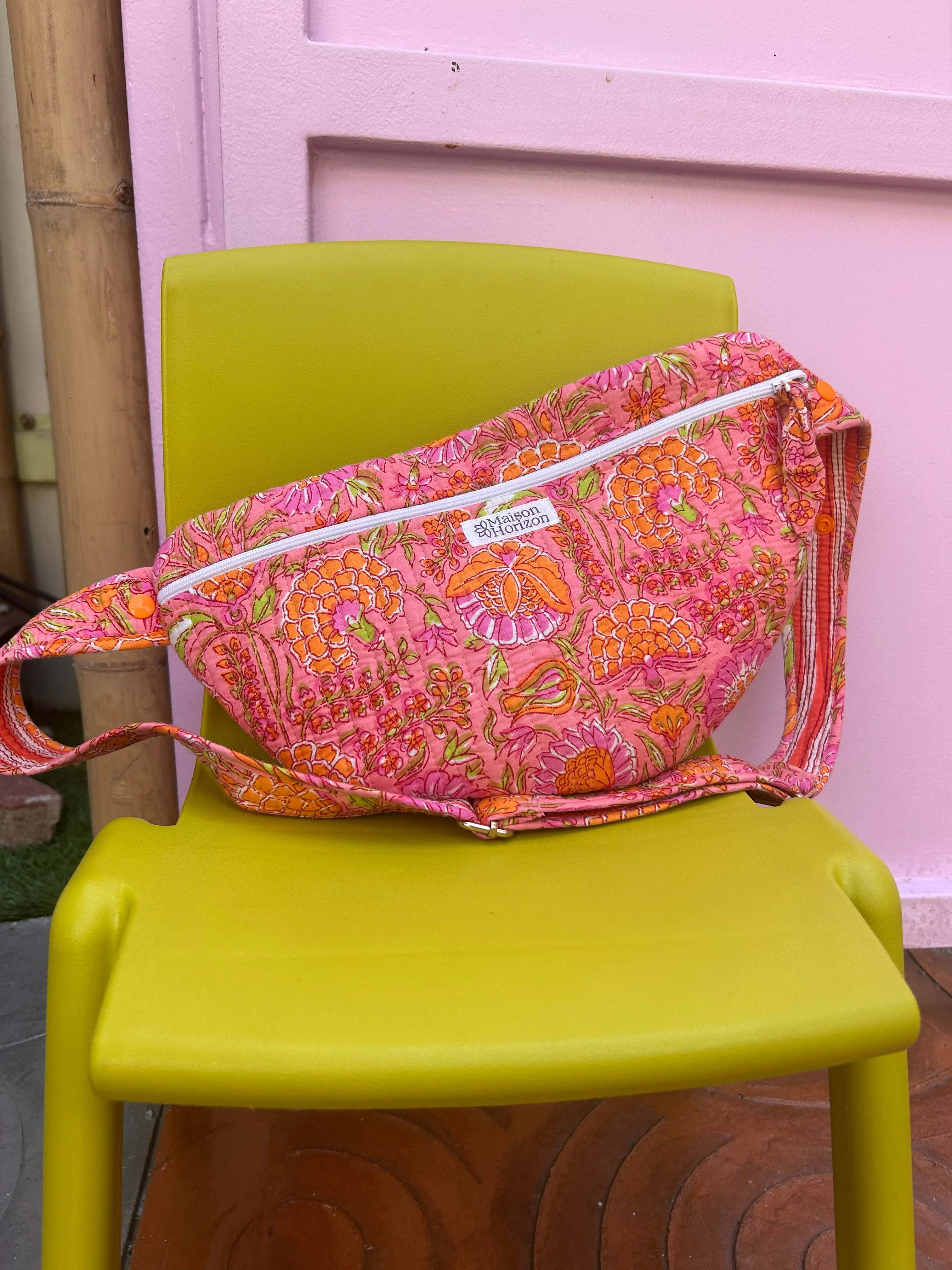 Sac Banane À Langer Kimi - Rose Oranger - Image 5