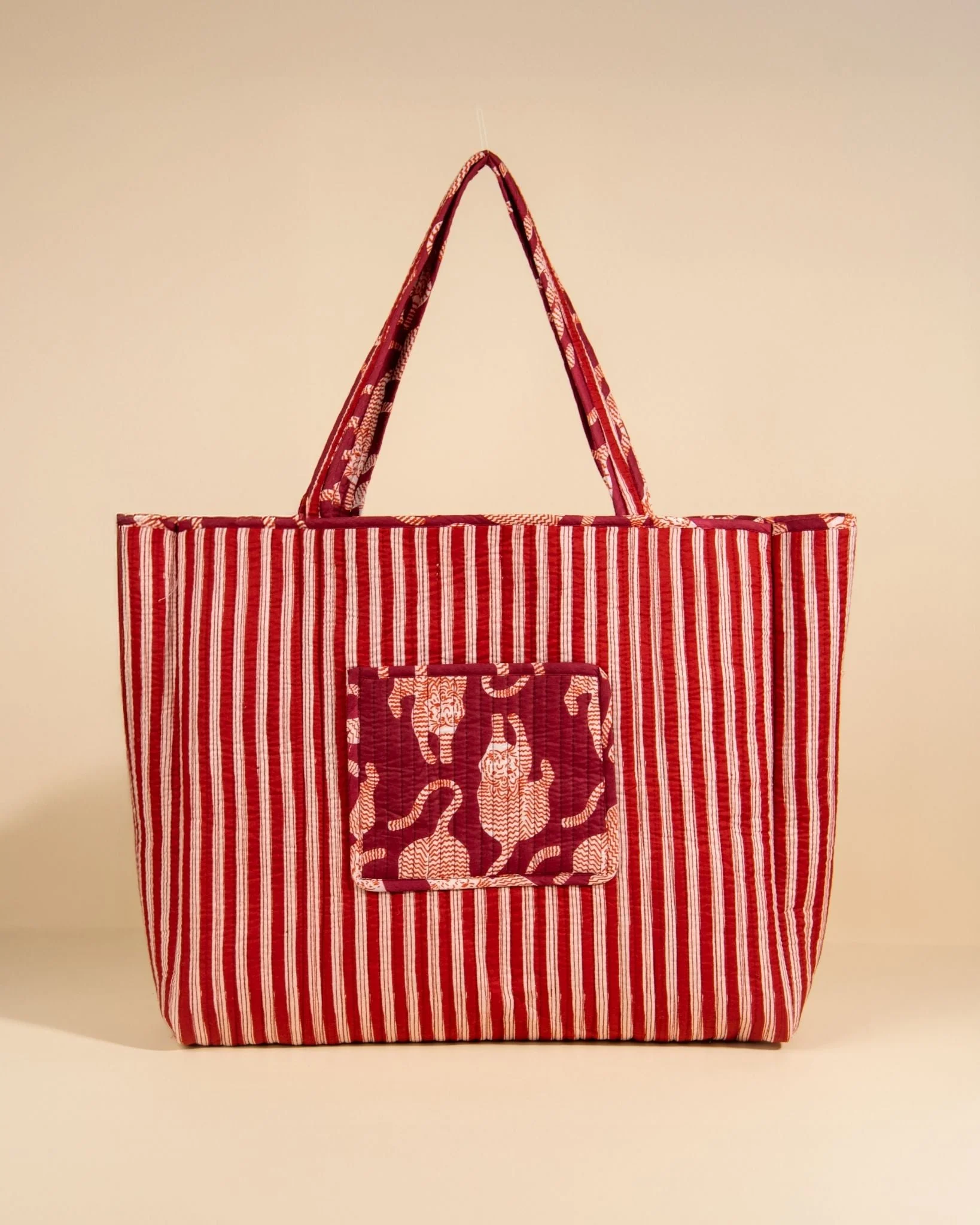 Sac Cabas Réversible Deepa - Jungle Lie De Vin - Image 3