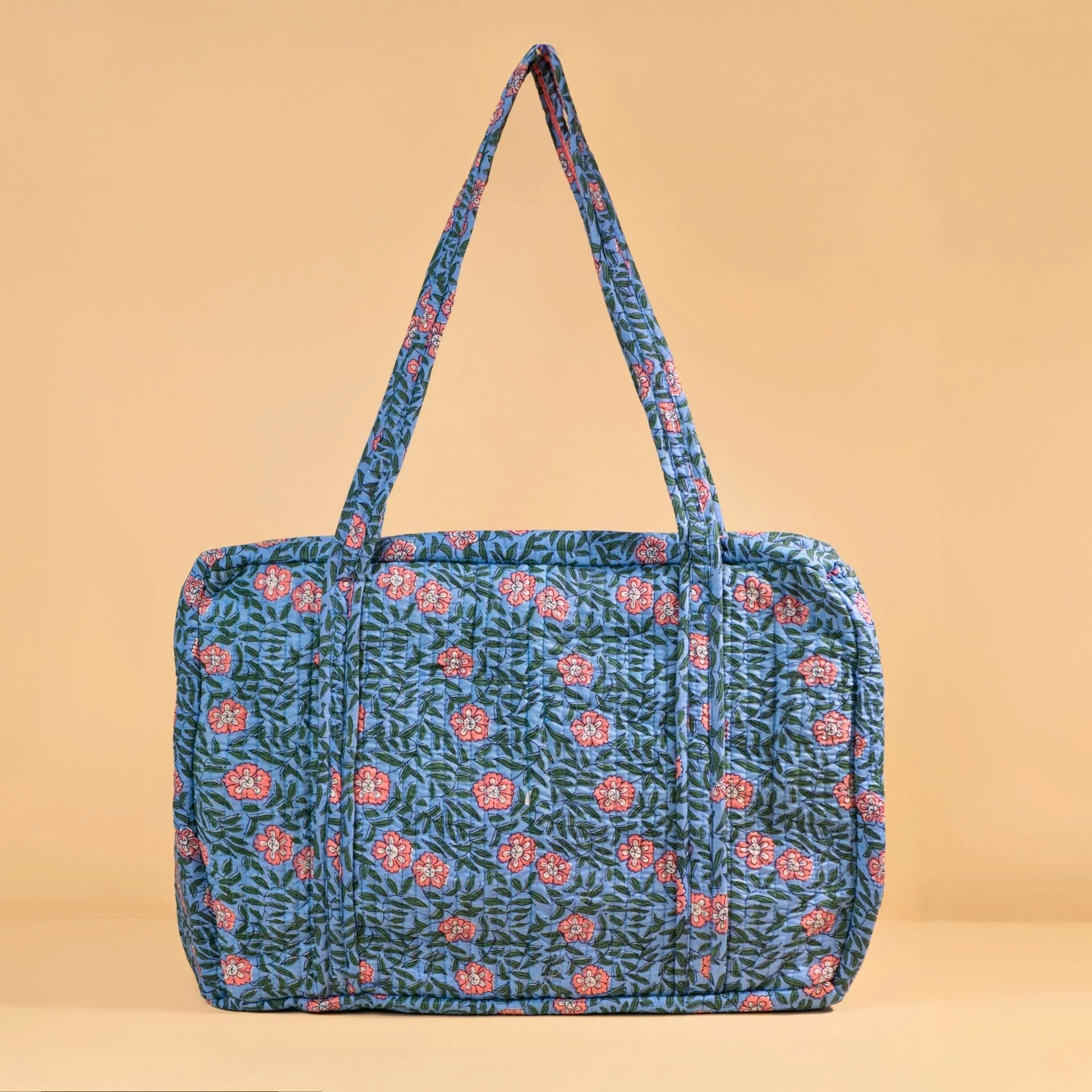 Sac Week-End Lola - Bleu Doux Floral - Image 3