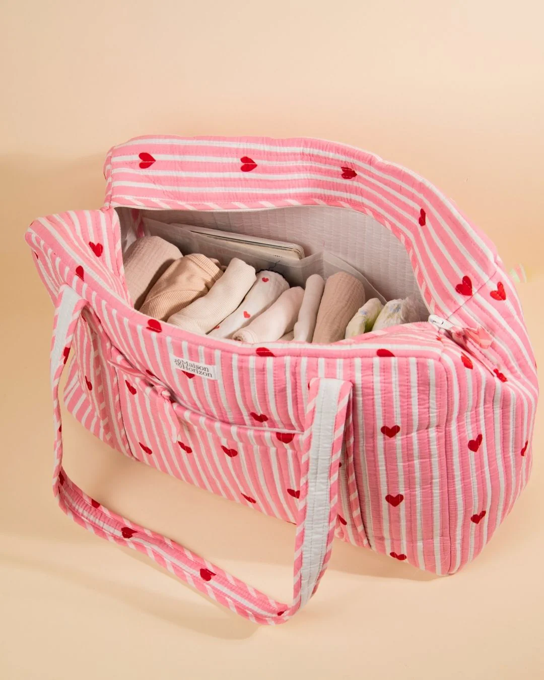 Sac Week-End Lola - Coeurs Rose - Image 2
