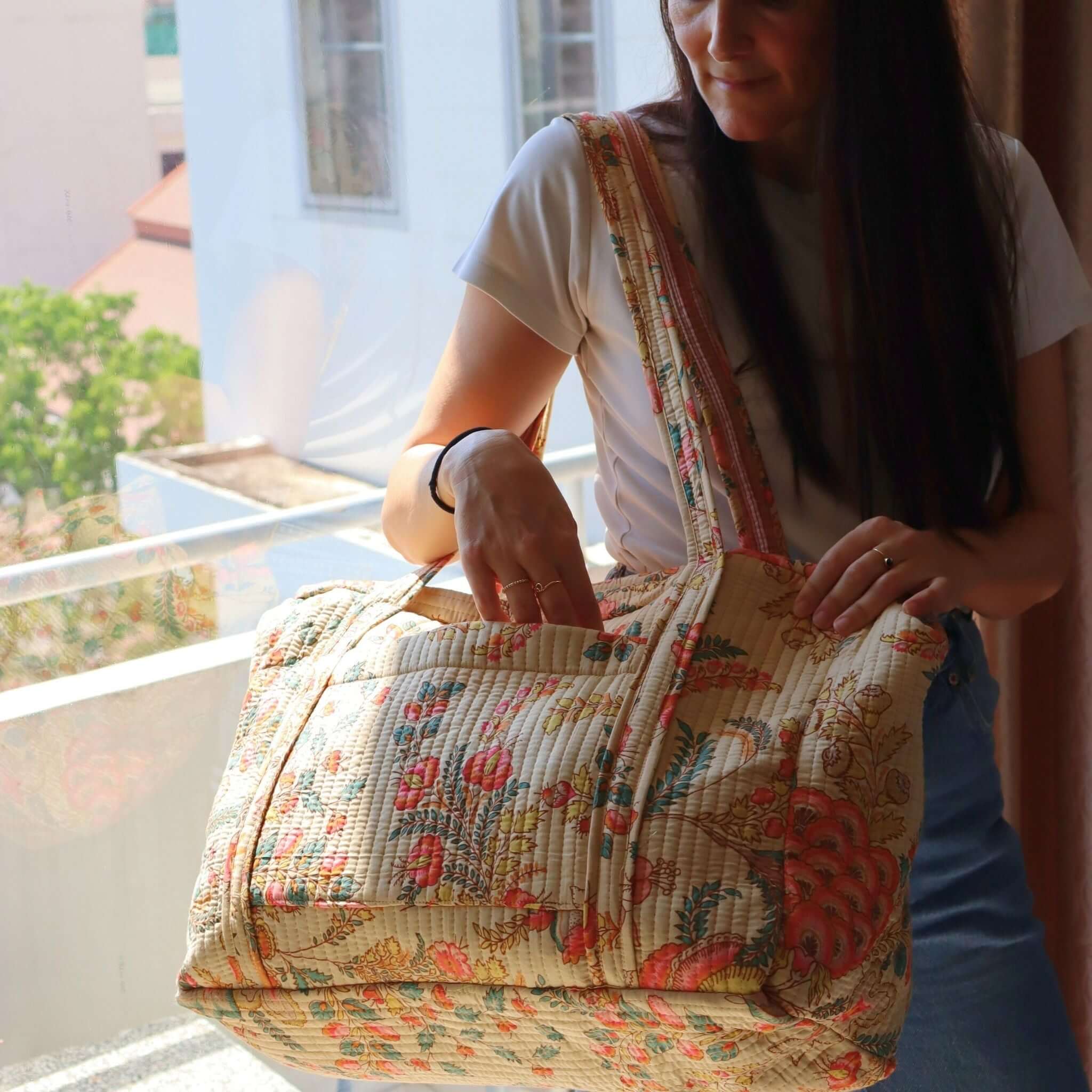 Sac Week-End Lola - Beige Pastel - Image 3