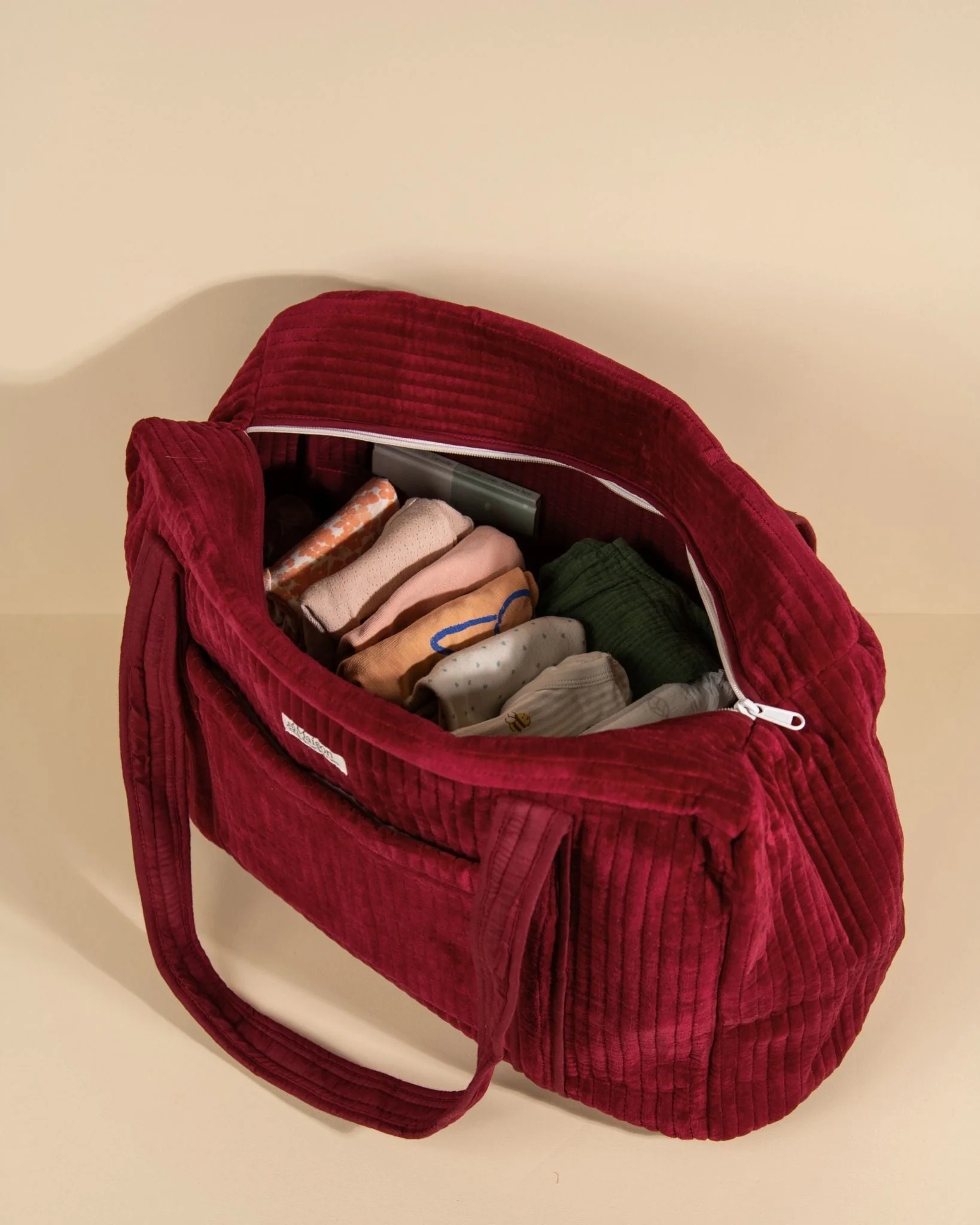 Sac Week-End Lola - Velours Lie De Vin - Image 2
