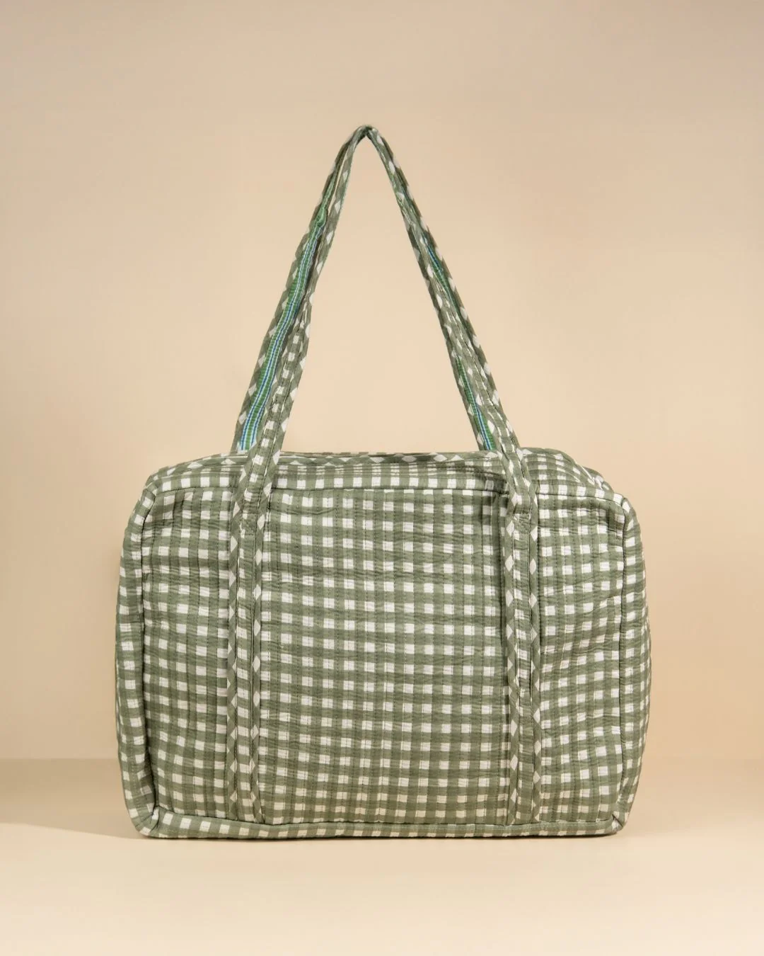 Sac Week-End Lola - Vichy Kaki - Image 2