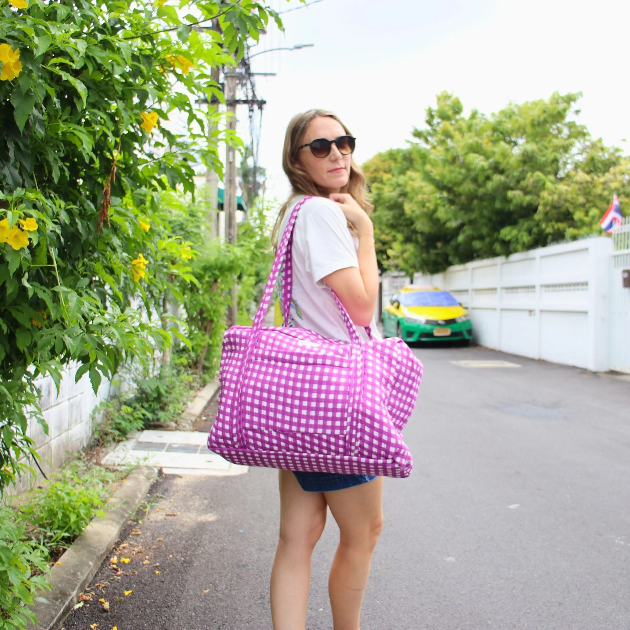Sac Week-End Lola - Vichy Ultra Violet - Image 2