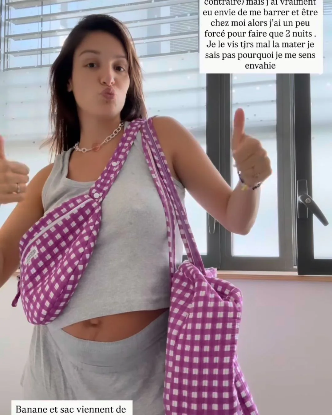 Sac Week-End Lola - Vichy Ultra Violet - Image 4