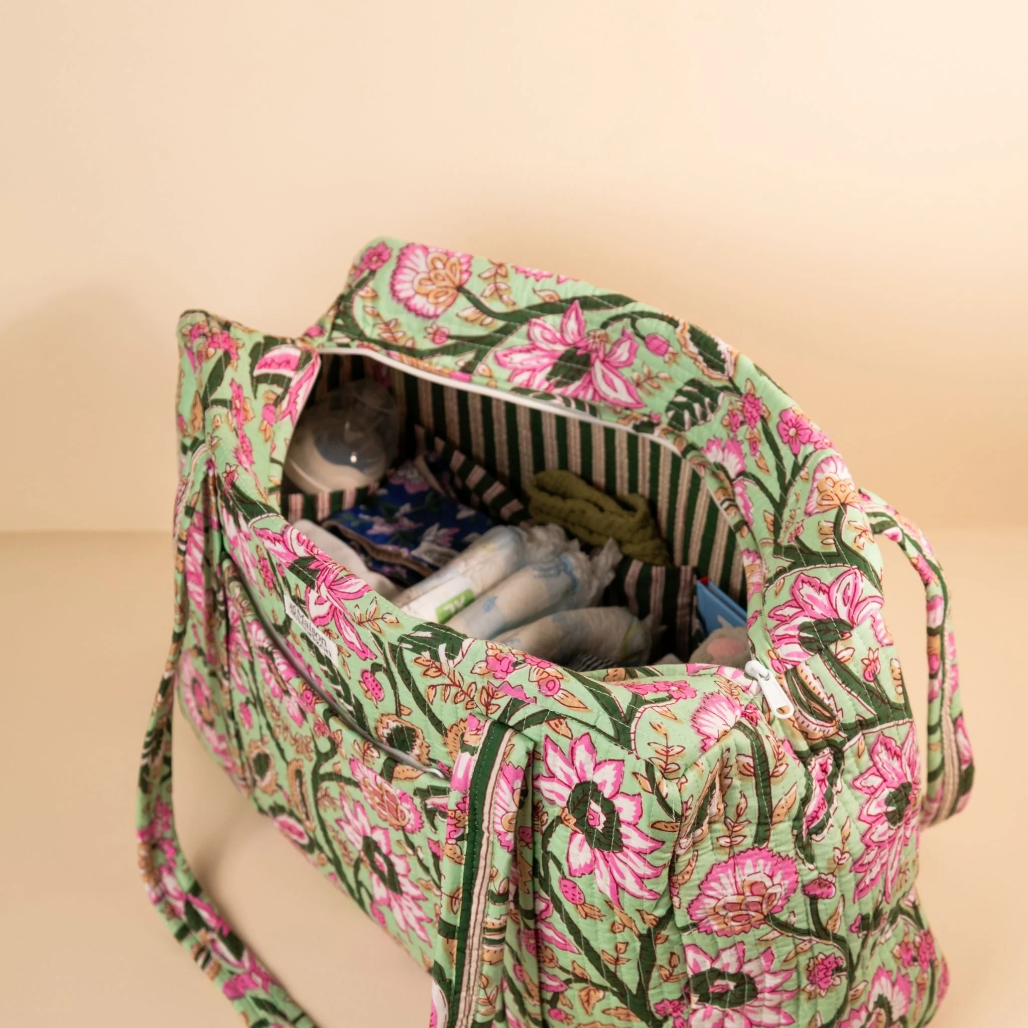 Sac Week-End Lola - Mint Floral - Image 3