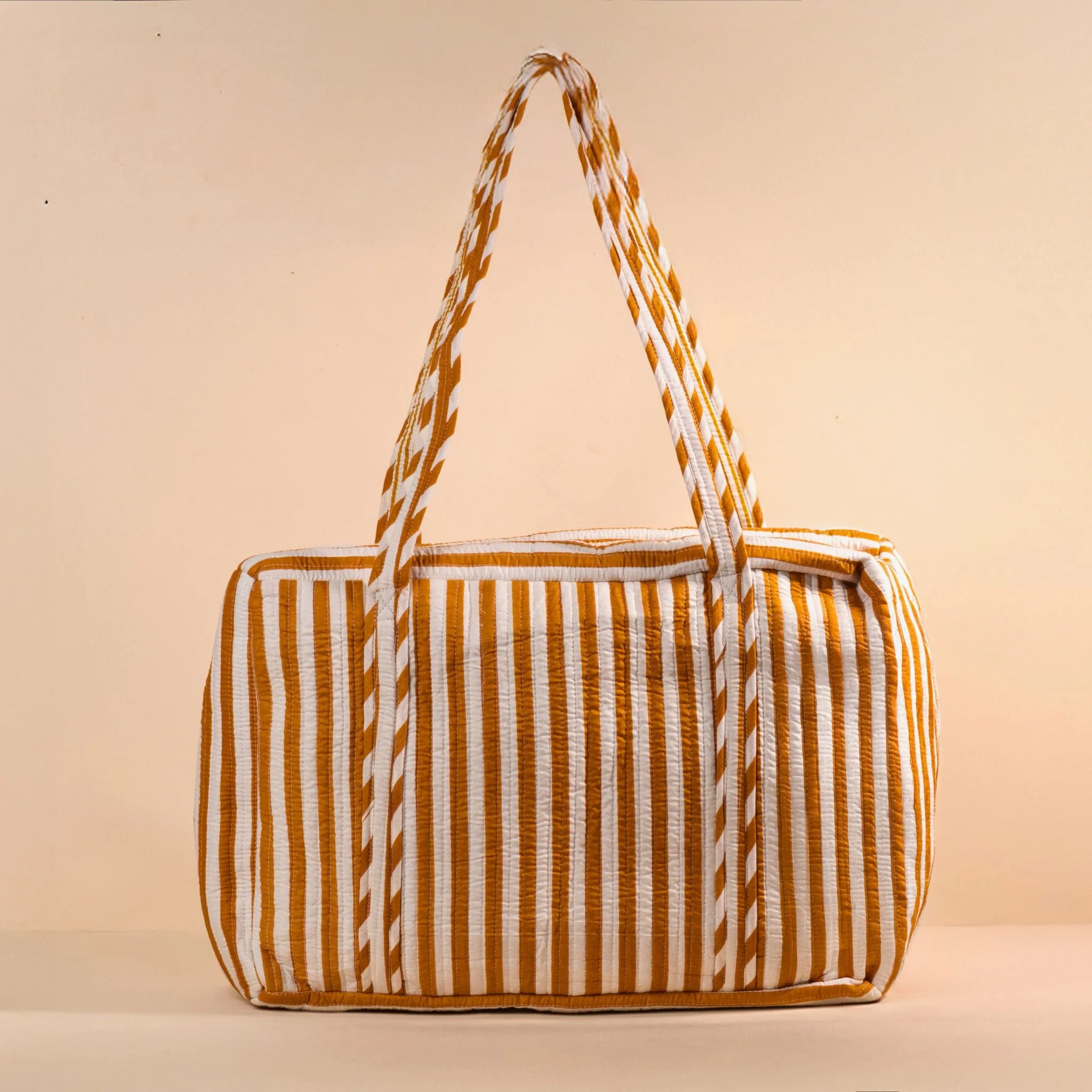 Sac Week-End Lola - Rayé Mocha - Image 3