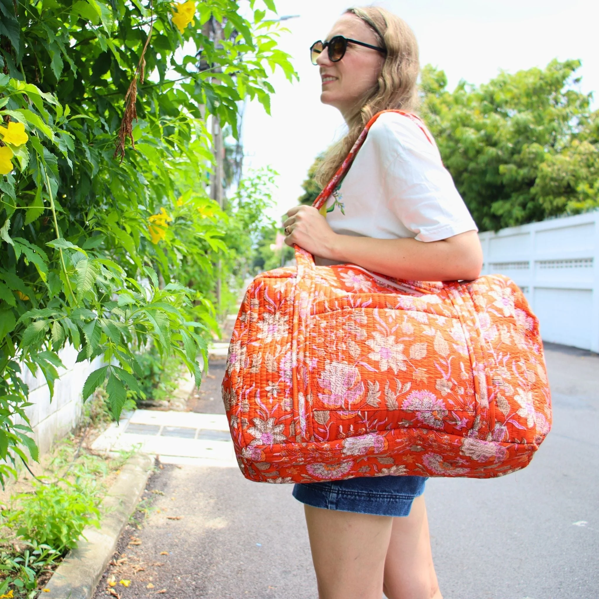Sac Week-End Lola - Tangerine Floral - Image 2