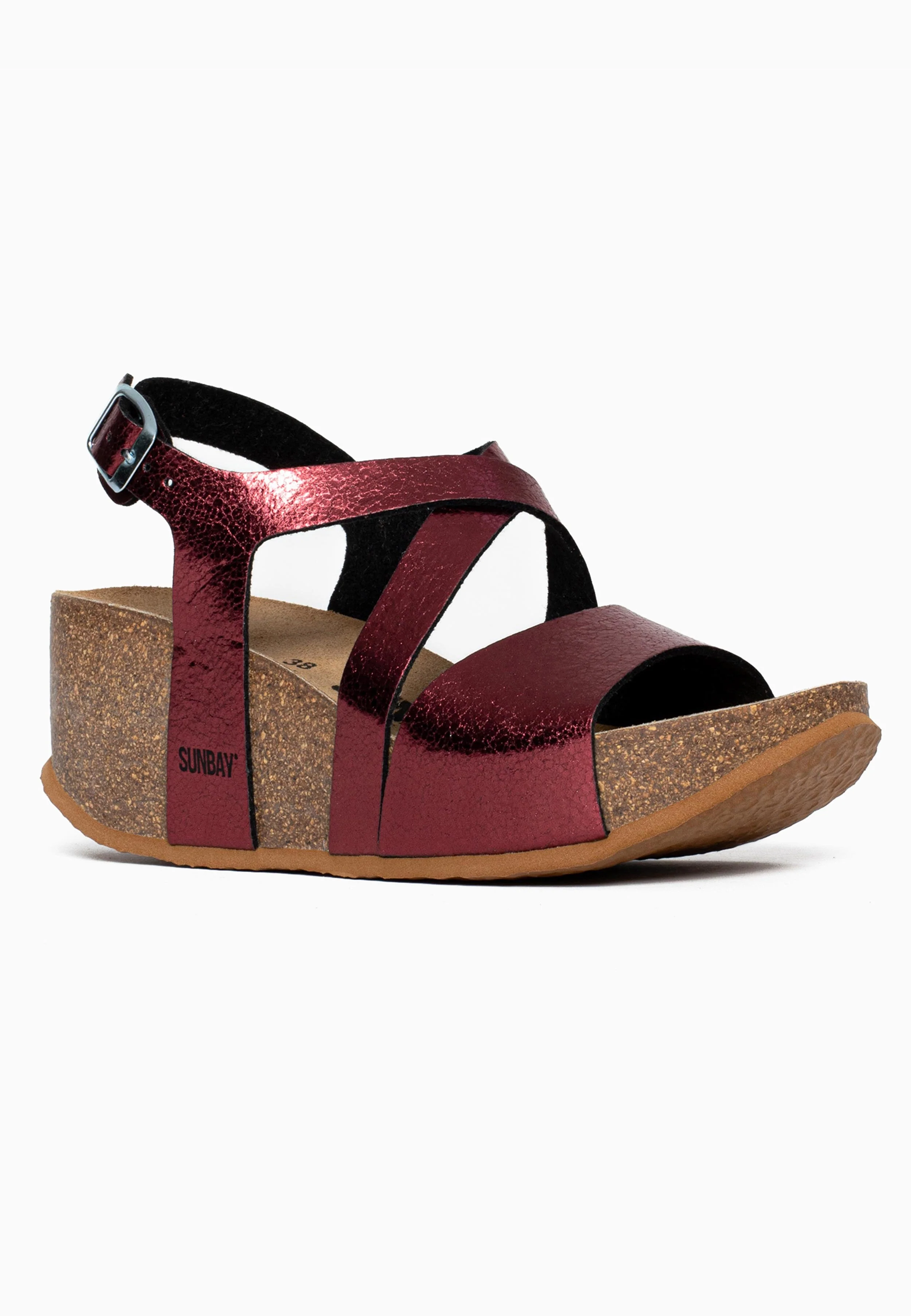 Sandales À Talons Compensés Adelaide - Burgundy - Femme - Image 2