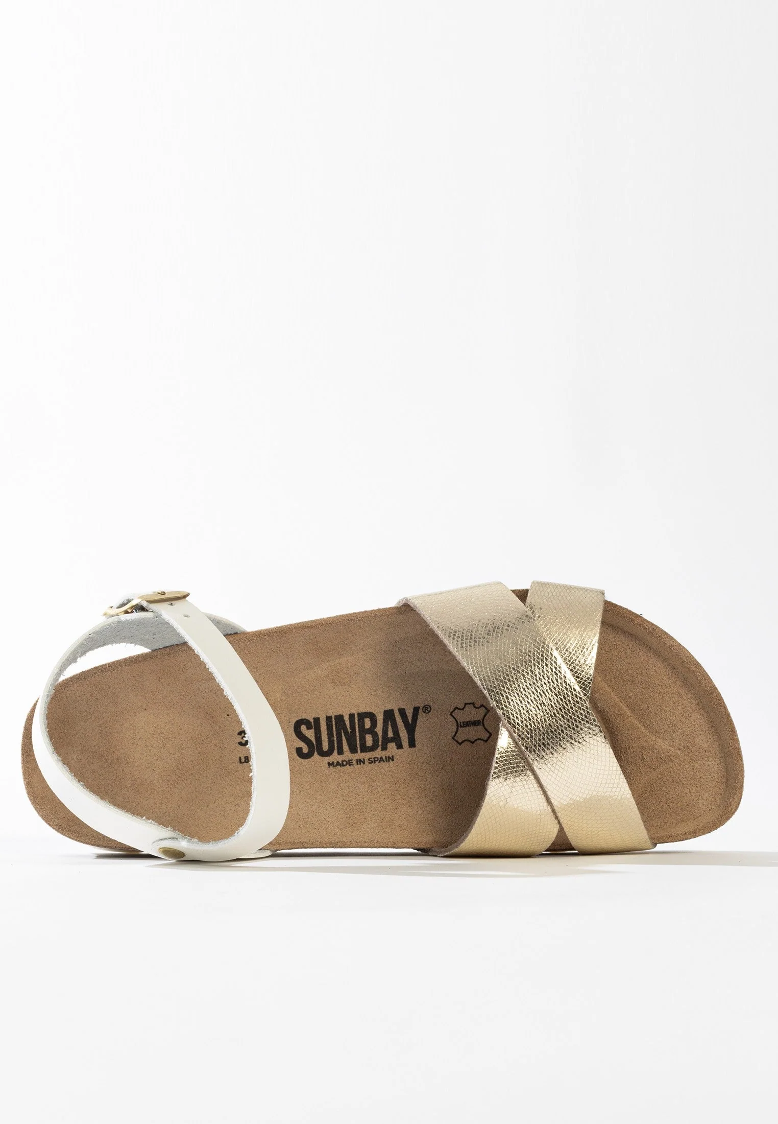 Sandales Multi-Brides Albany - White/Gold - Femme - Image 4