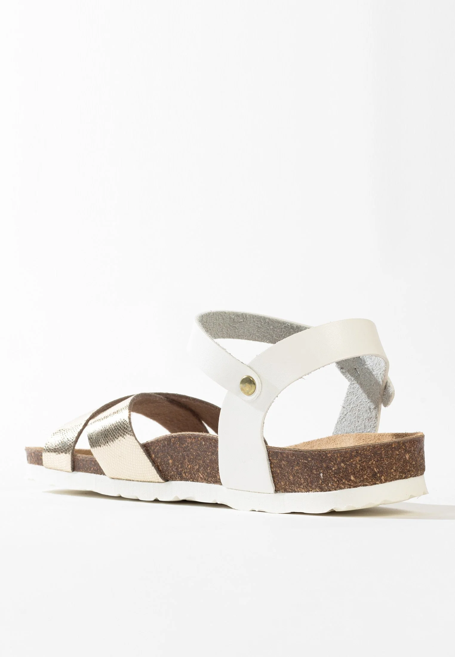 Sandales Multi-Brides Albany - White/Gold - Femme - Image 6