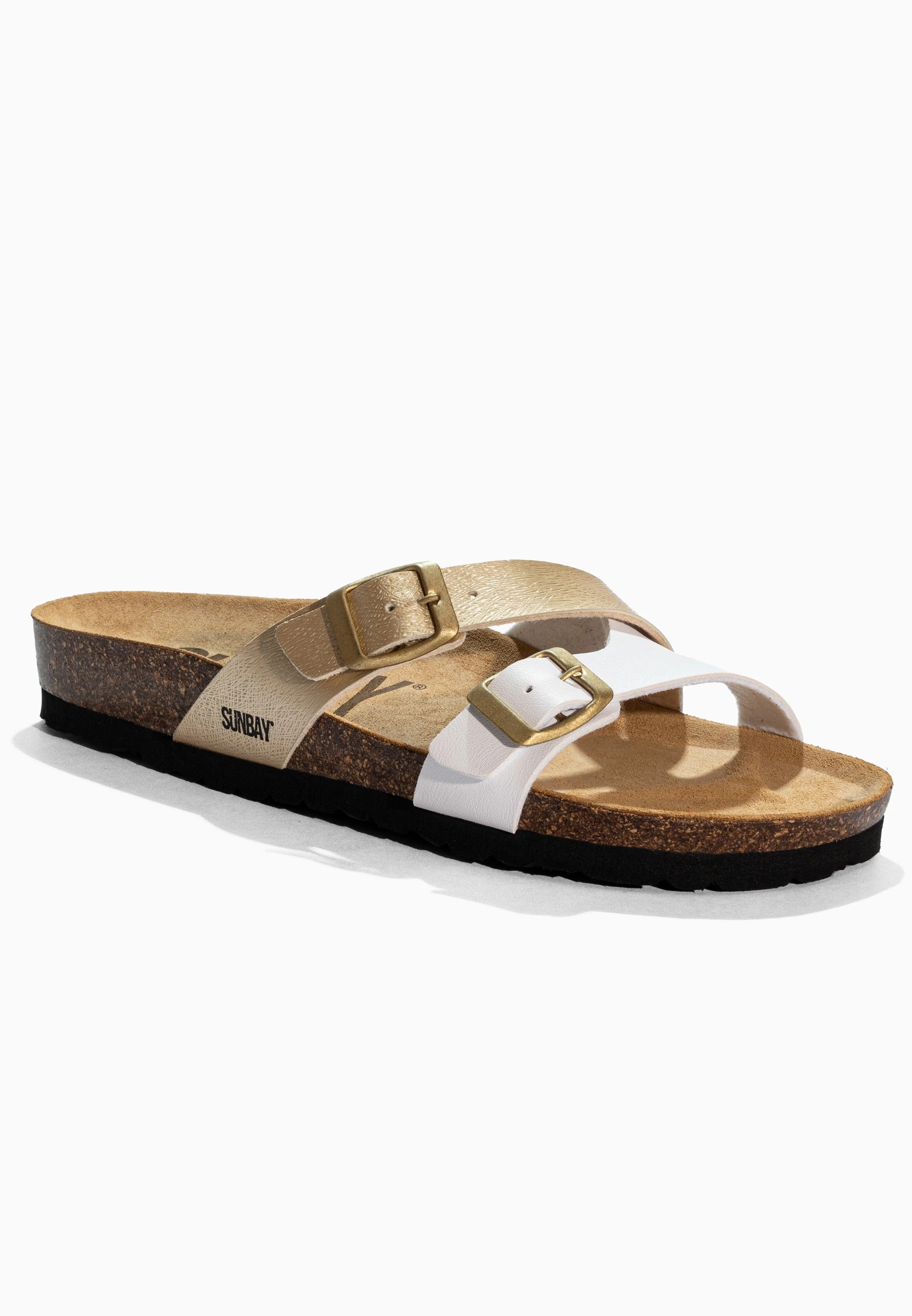 Sandales À Deux Brides Bambou - White/Gold - Femme - Image 2