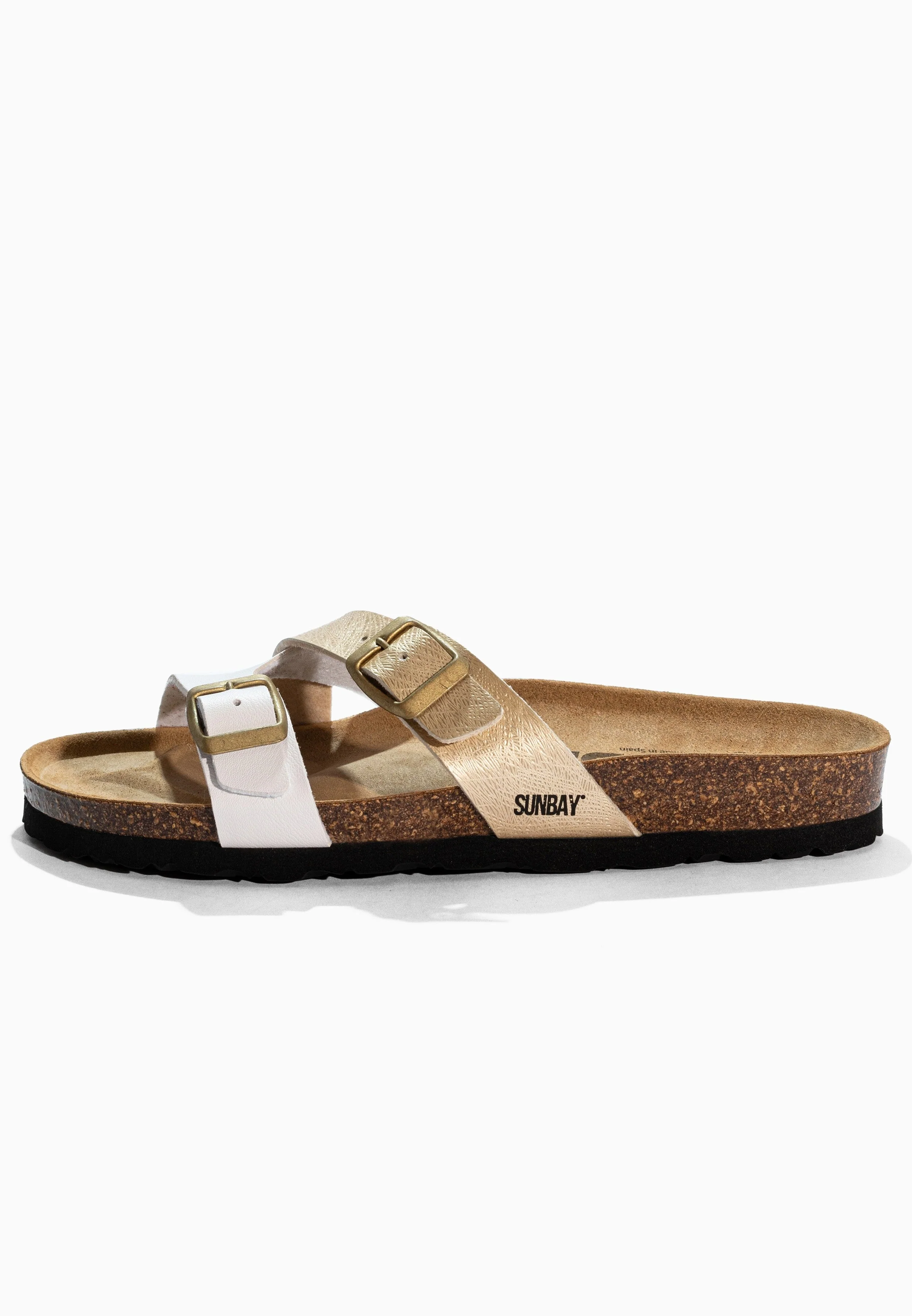 Sandales À Deux Brides Bambou - White/Gold - Femme - Image 4