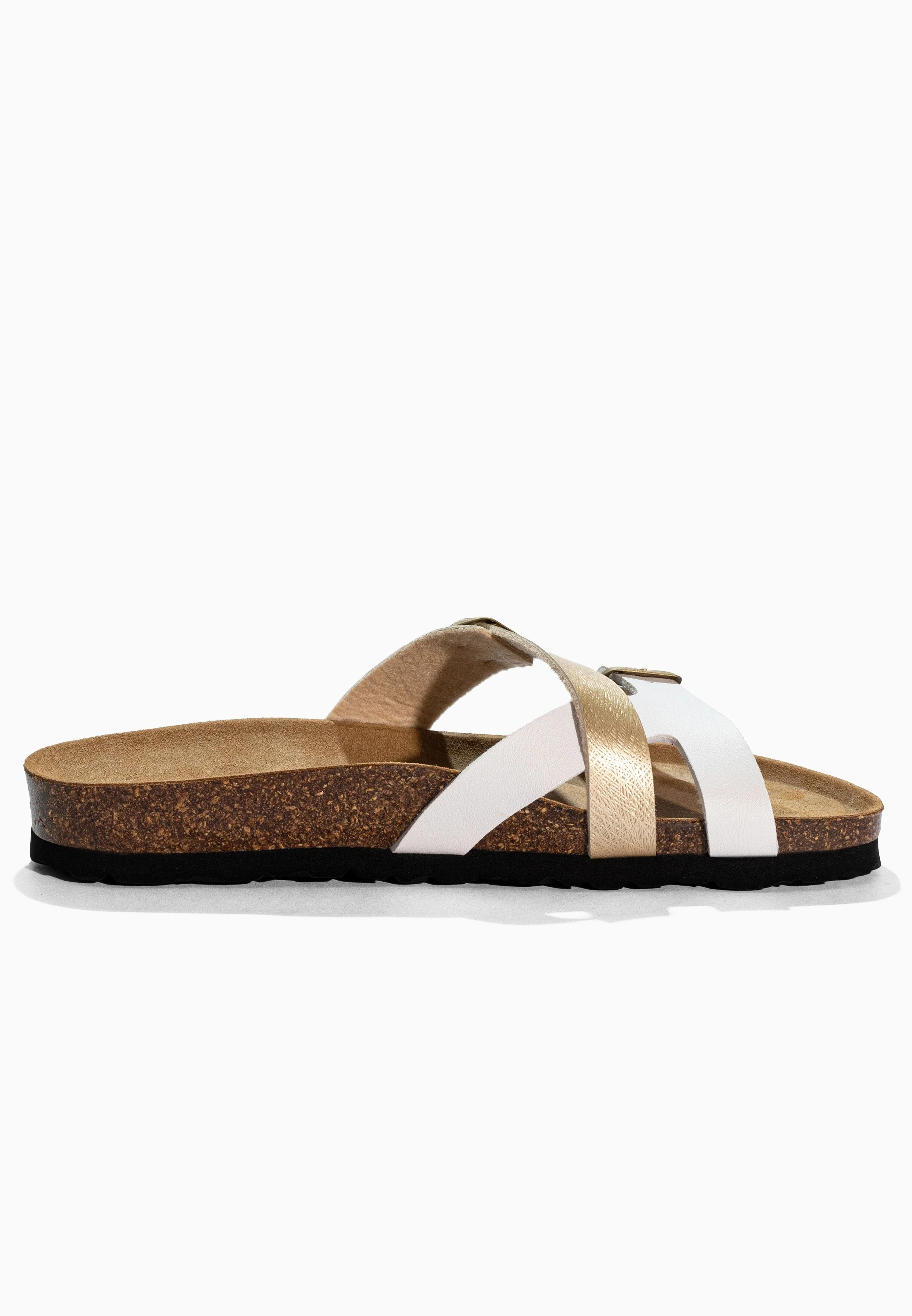 Sandales À Deux Brides Bambou - White/Gold - Femme - Image 5
