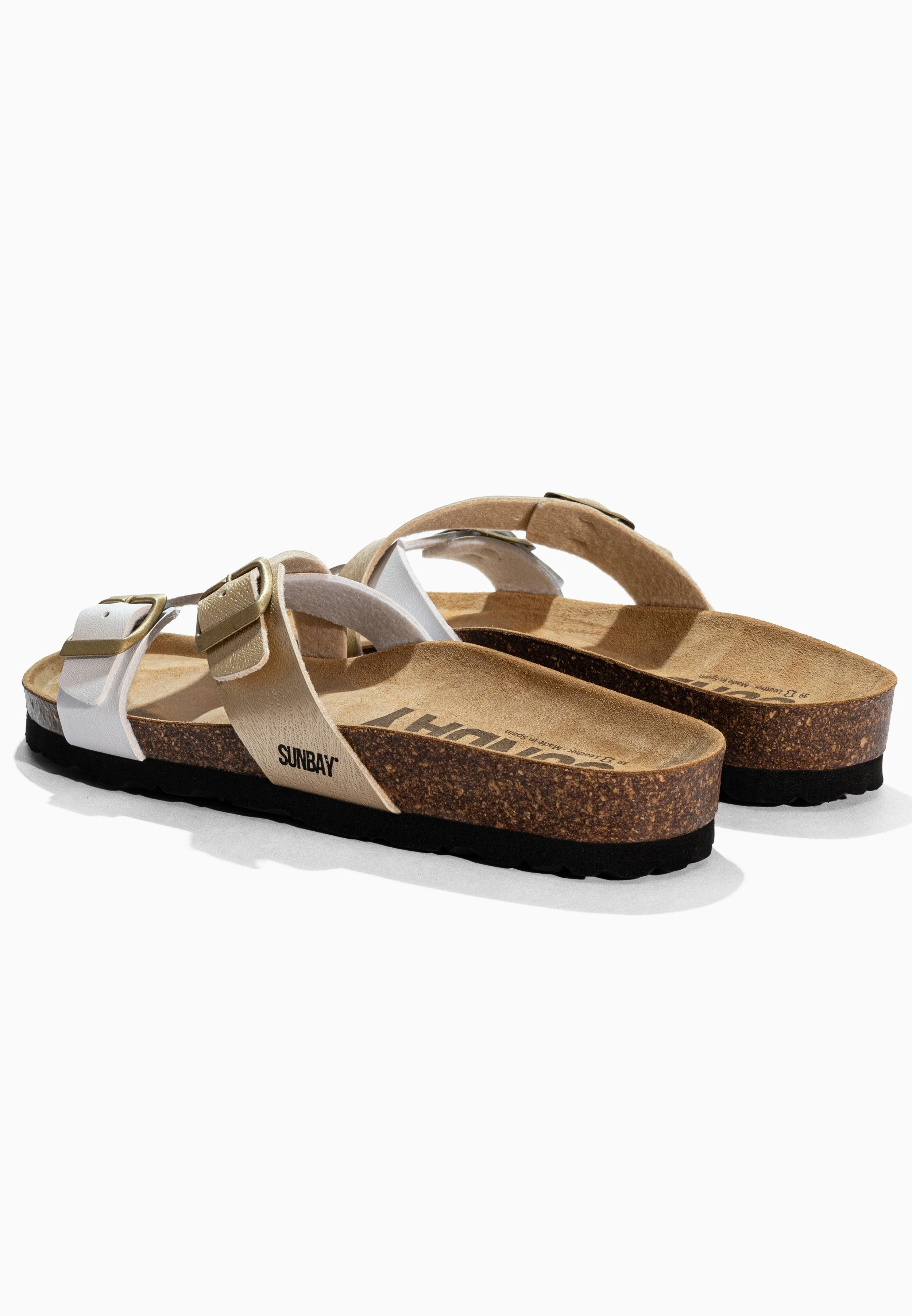 Sandales À Deux Brides Bambou - White/Gold - Femme - Image 6