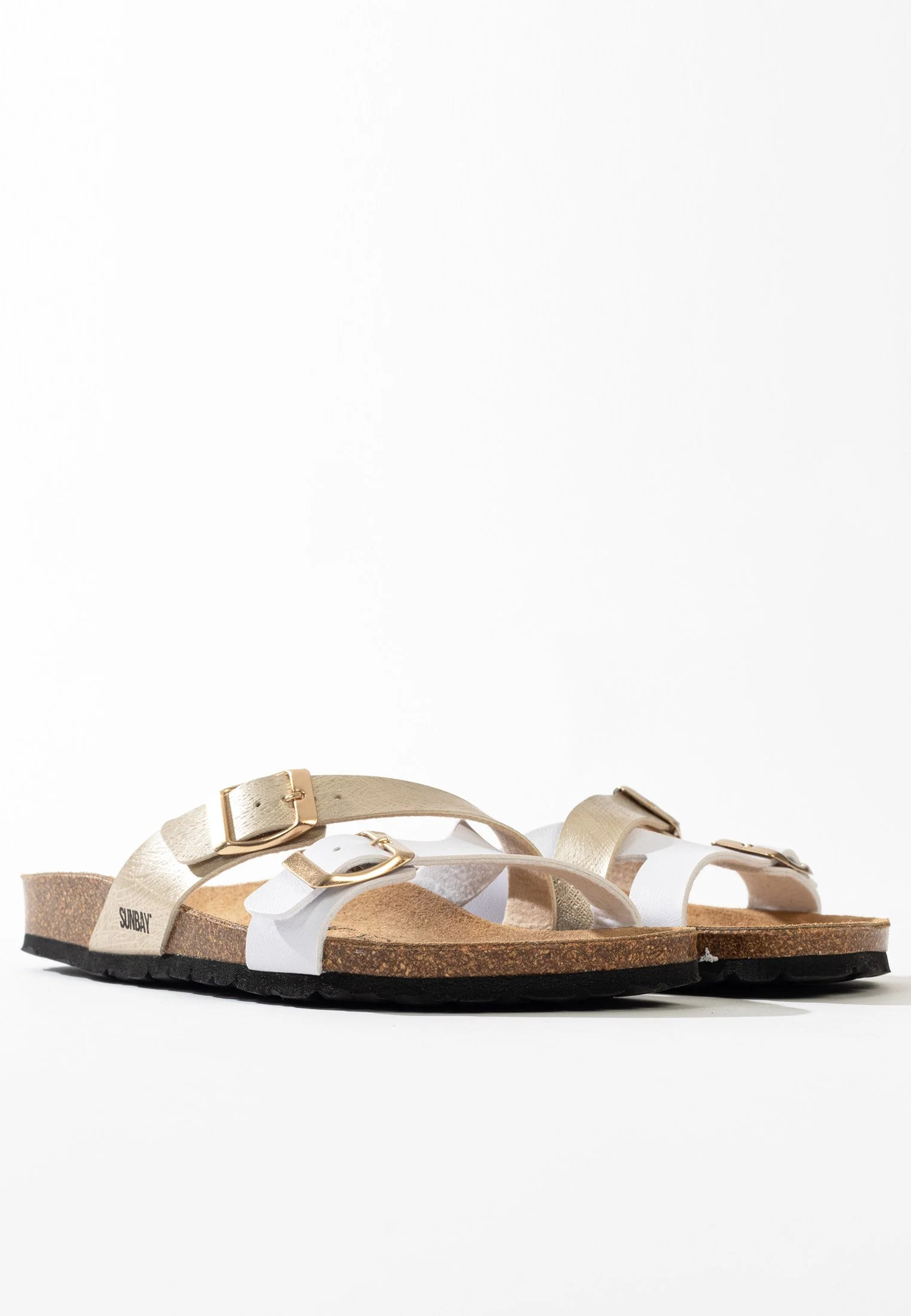 Sandales Multi-Brides Bambou - White/Gold - Femme - Image 2