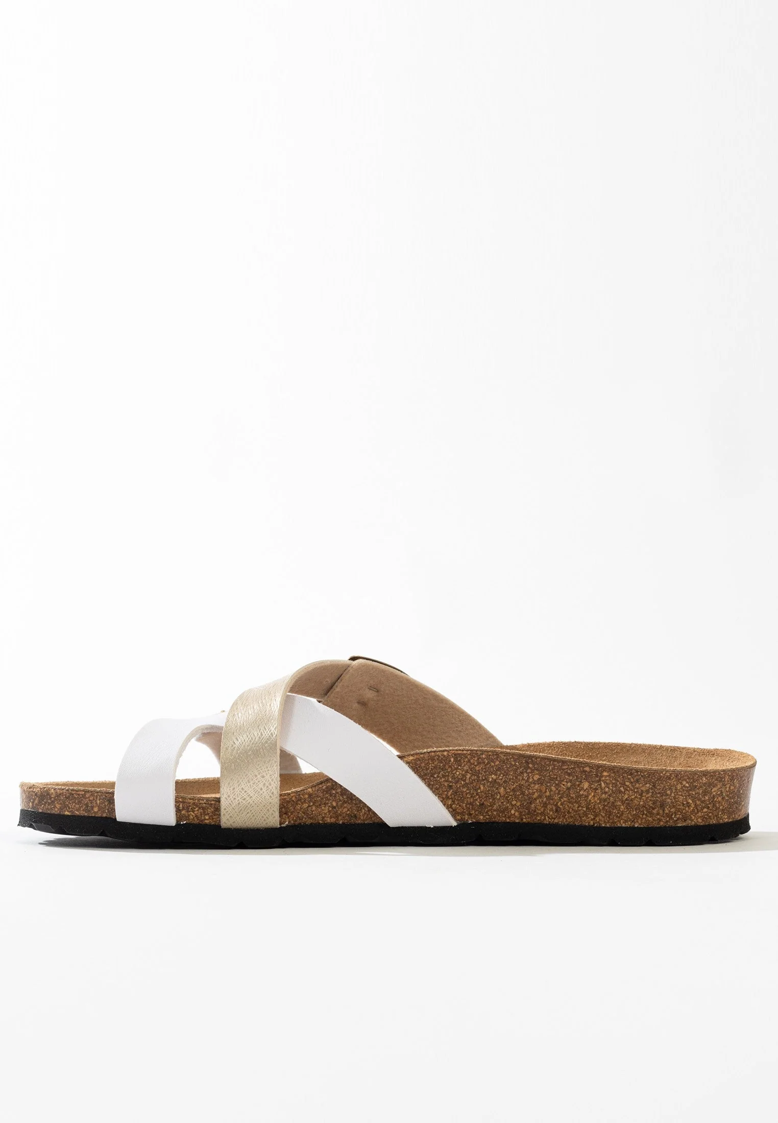 Sandales Multi-Brides Bambou - White/Gold - Femme - Image 3