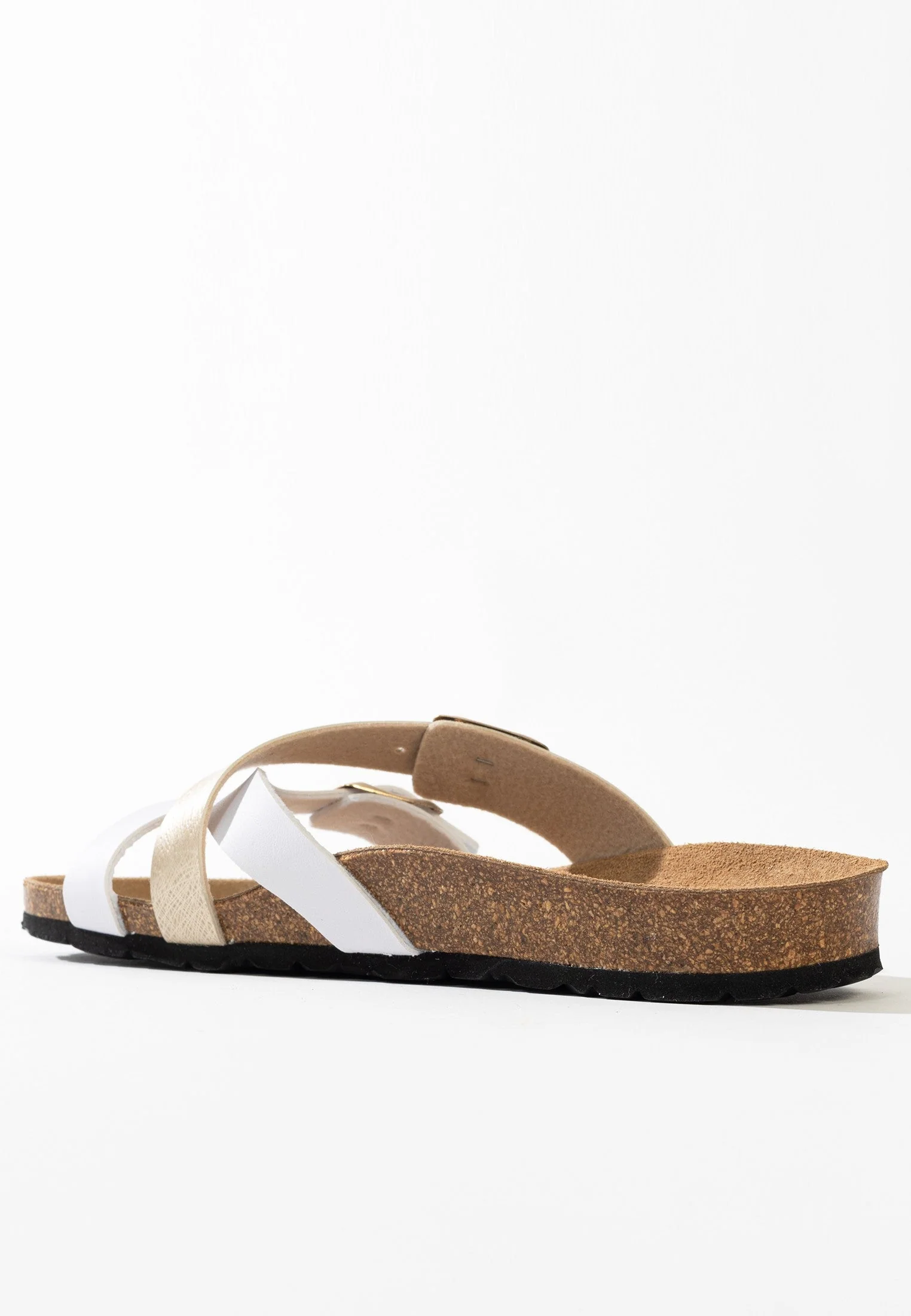 Sandales Multi-Brides Bambou - White/Gold - Femme - Image 4
