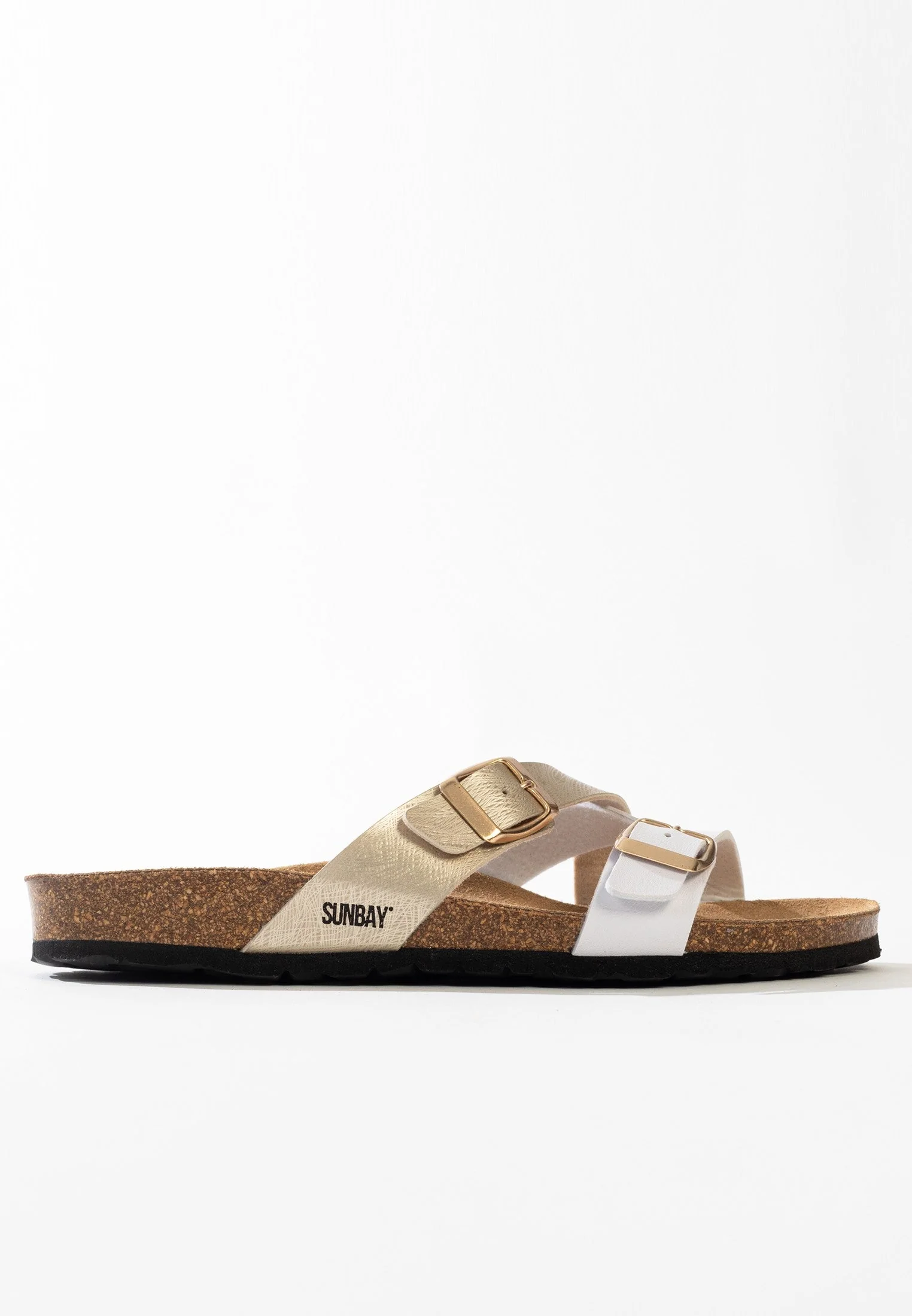 Sandales Multi-Brides Bambou - White/Gold - Femme - Image 5