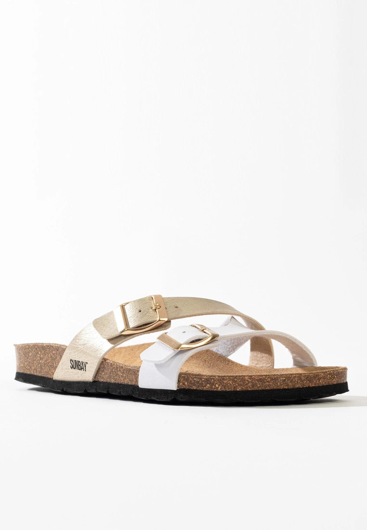 Sandales Multi-Brides Bambou - White/Gold - Femme - Image 6