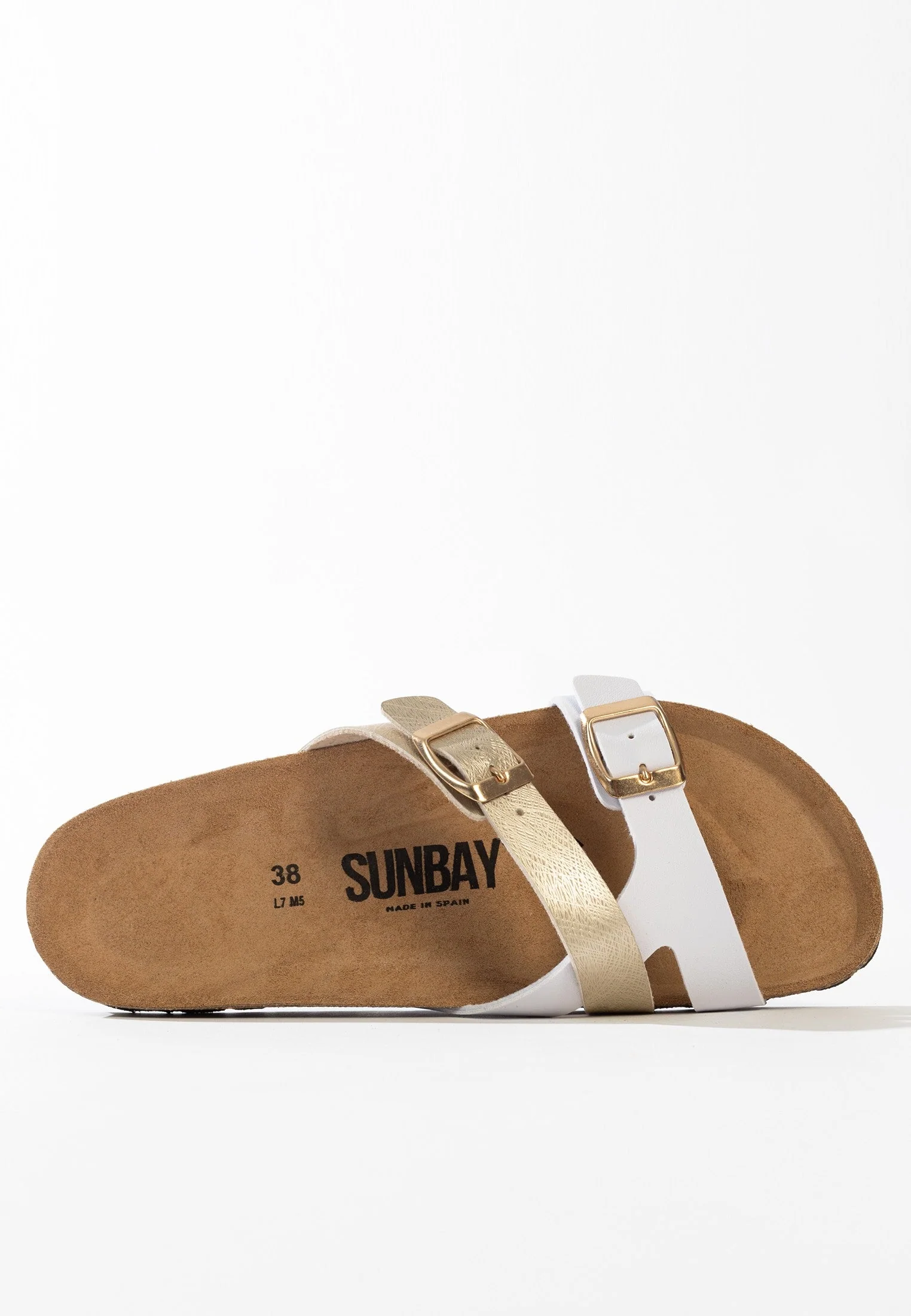 Sandales Multi-Brides Bambou - White/Gold - Femme - Image 7