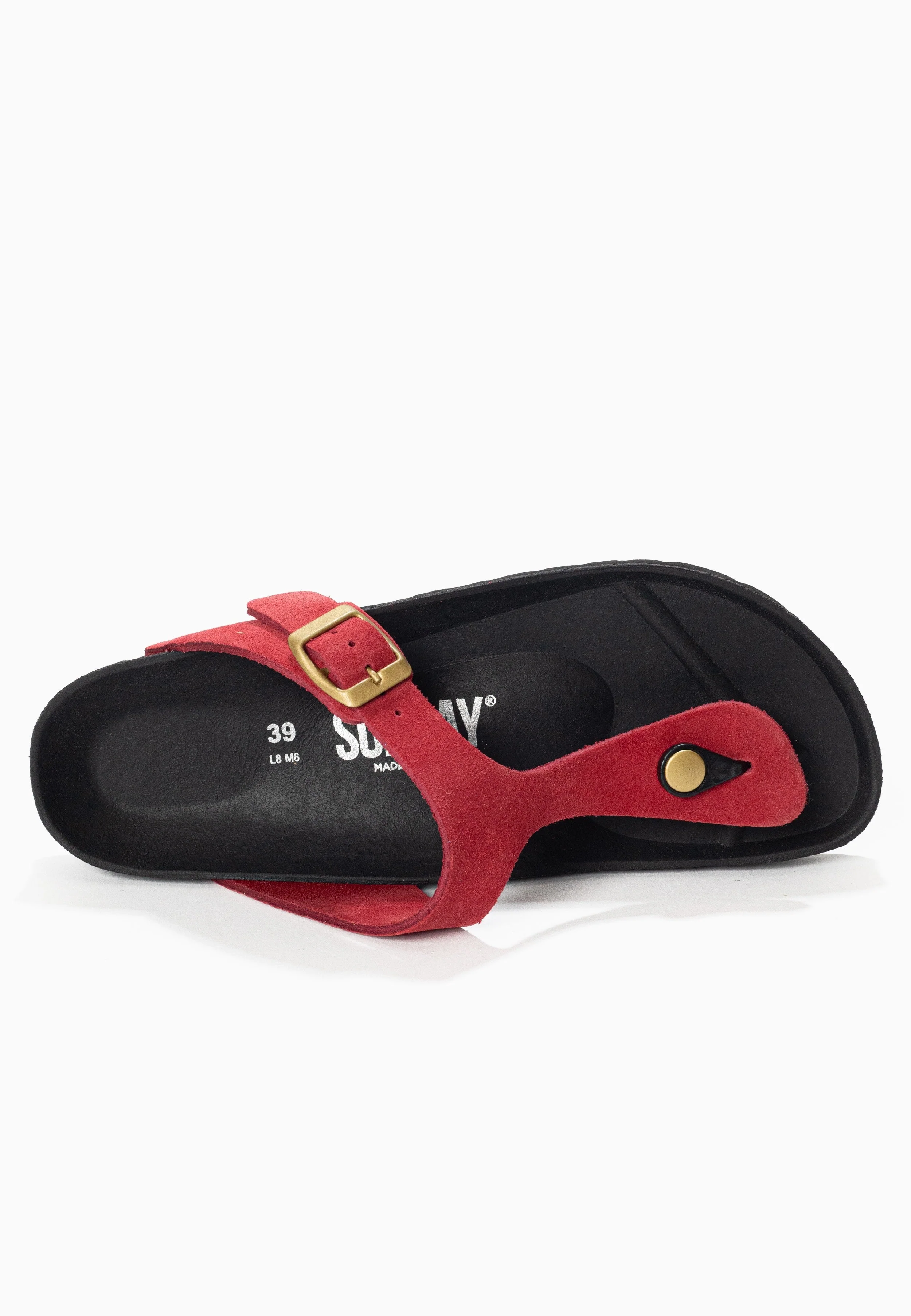 Sandales À Entre-Doigts Camelia - Cuir - Burgundy - Femme - Image 3
