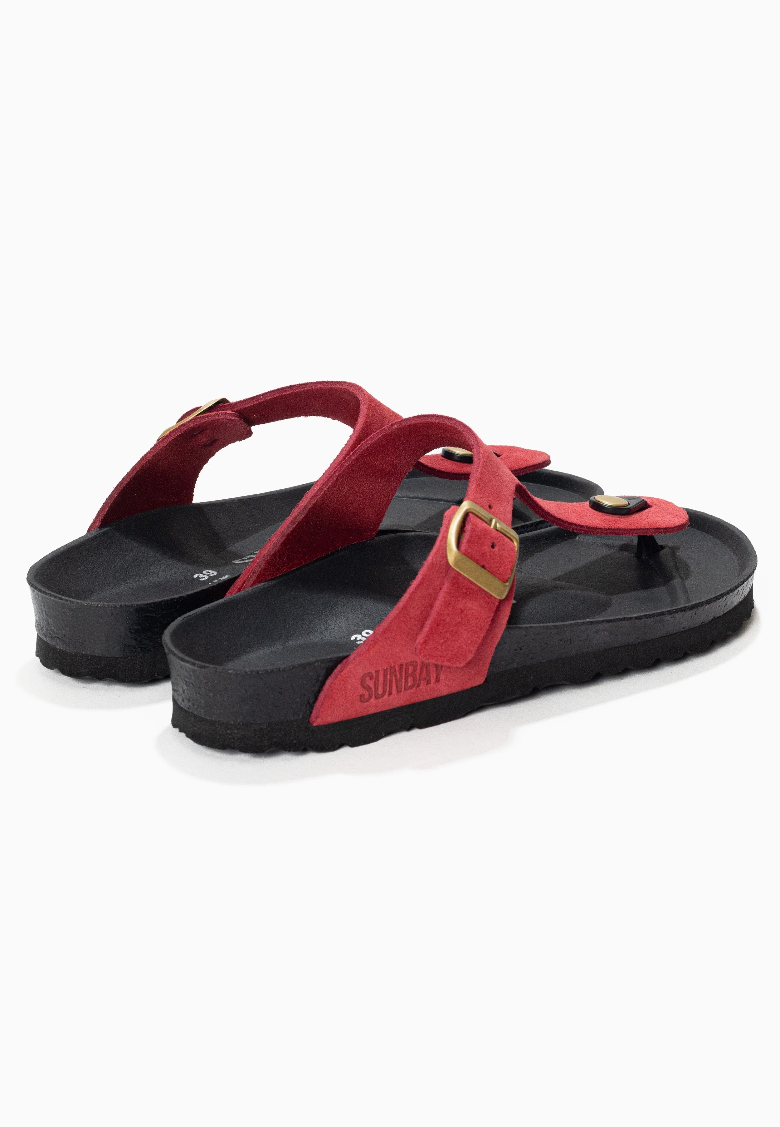 Sandales À Entre-Doigts Camelia - Cuir - Burgundy - Femme - Image 4
