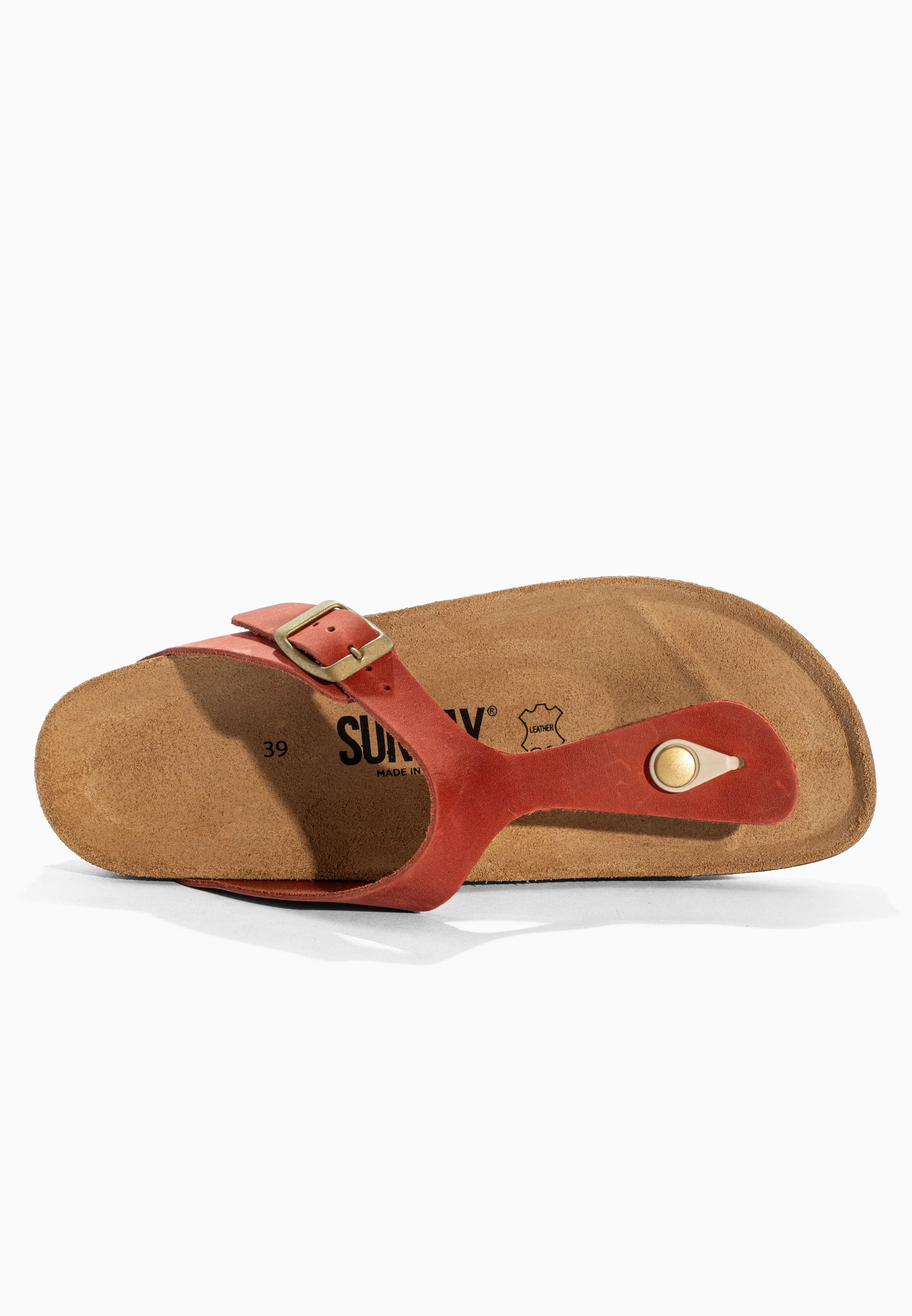 Sandales À Entre-Doigts Camelia - Cuir - Orange - Femme - Image 5