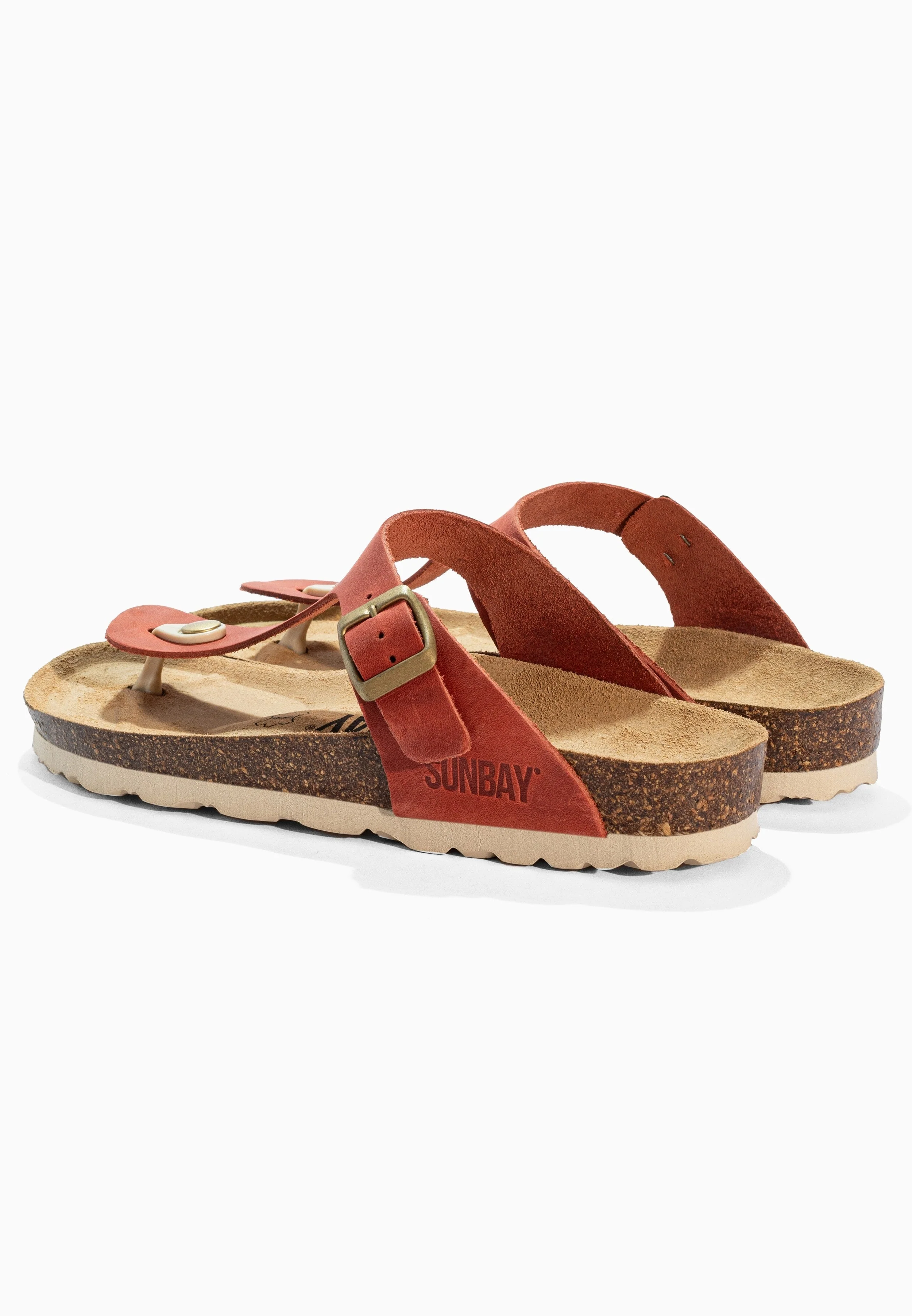Sandales À Entre-Doigts Camelia - Cuir - Orange - Femme - Image 6
