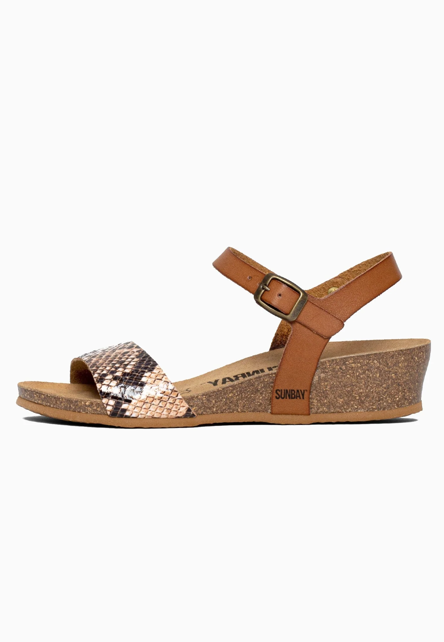 Sandales À Talons Compensés Esperance - Tan/Python - Femme - Image 2