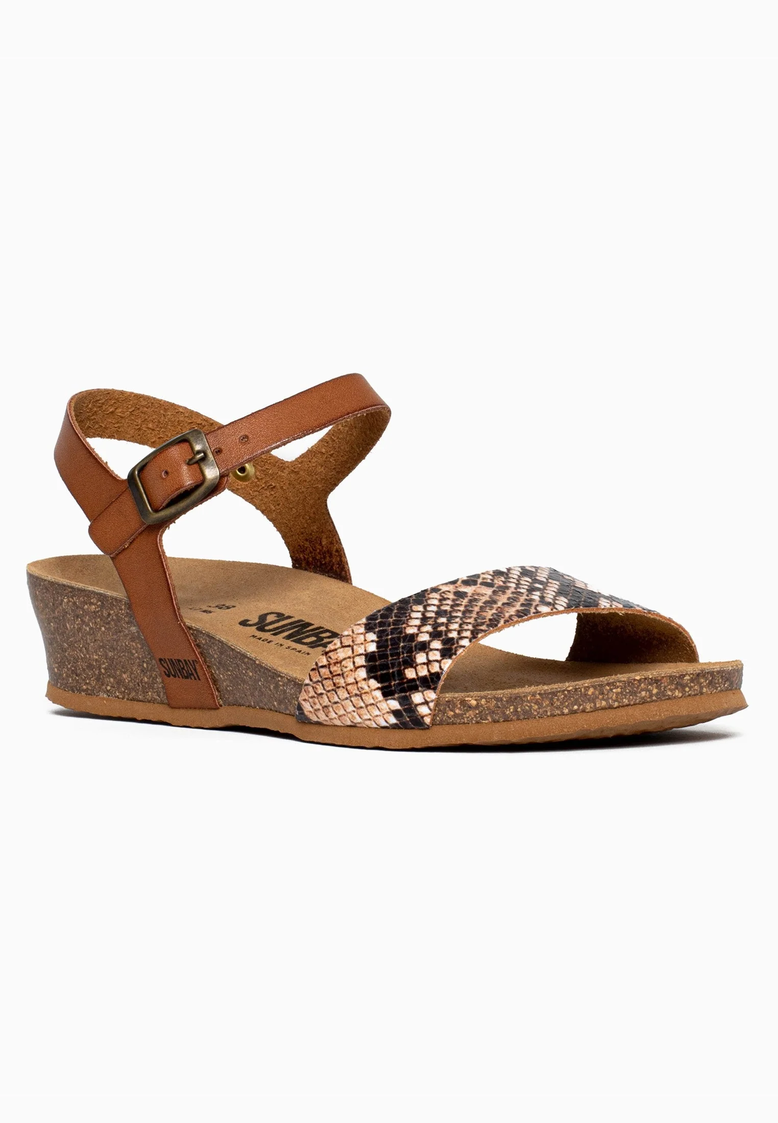 Sandales À Talons Compensés Esperance - Tan/Python - Femme - Image 3