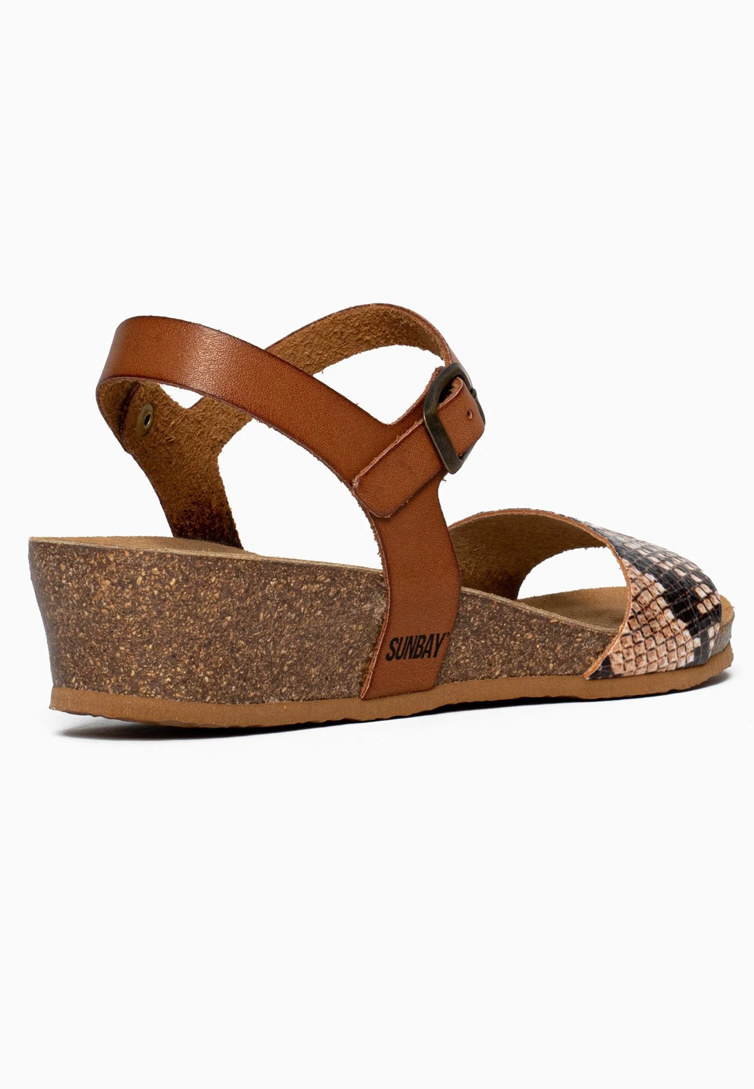 Sandales À Talons Compensés Esperance - Tan/Python - Femme - Image 4