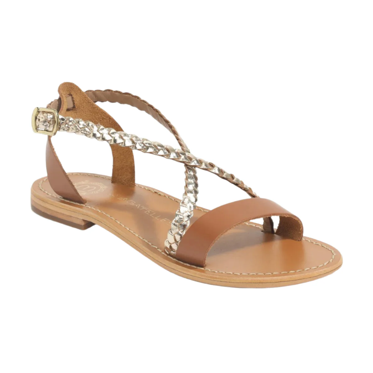 Sandales Raisa - Gold Et Camel - Image 2