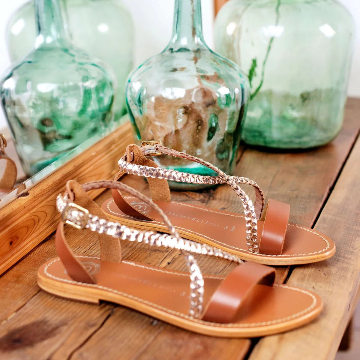 Sandales Raisa - Gold Et Camel - Image 4