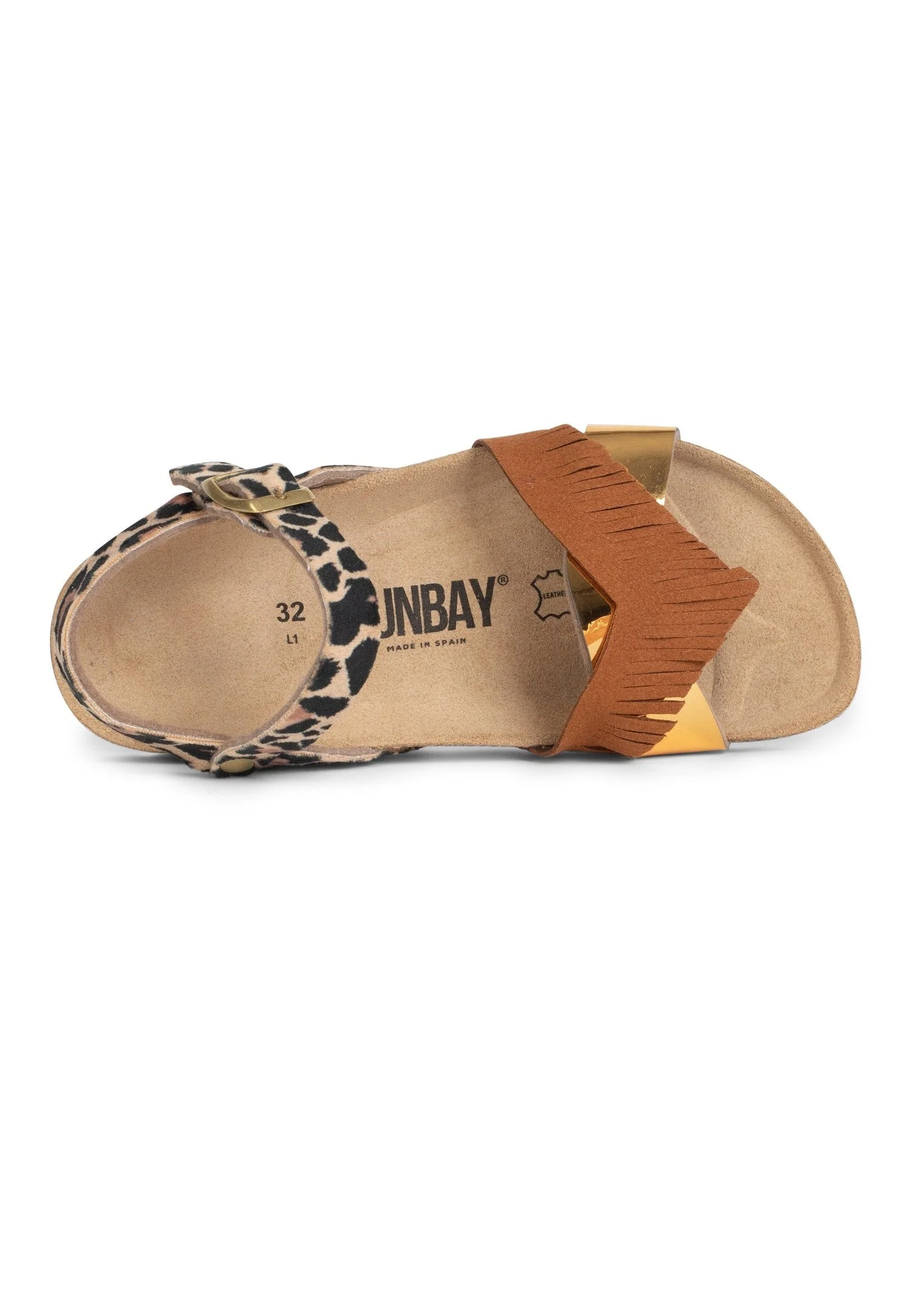 Sandales Multi-Brides Fanette - Brown/Gold/Leopard - Enfant - Image 4