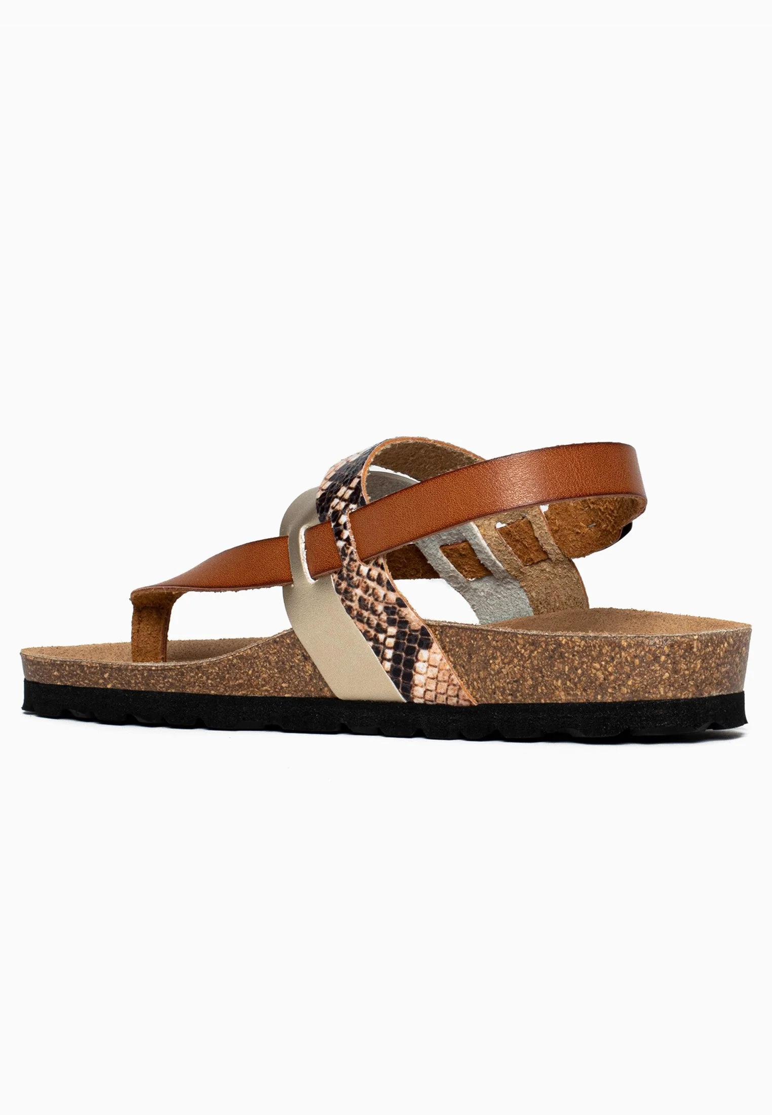 Sandales À Entre-Doigts Gove - Tan/Python - Femme - Image 5