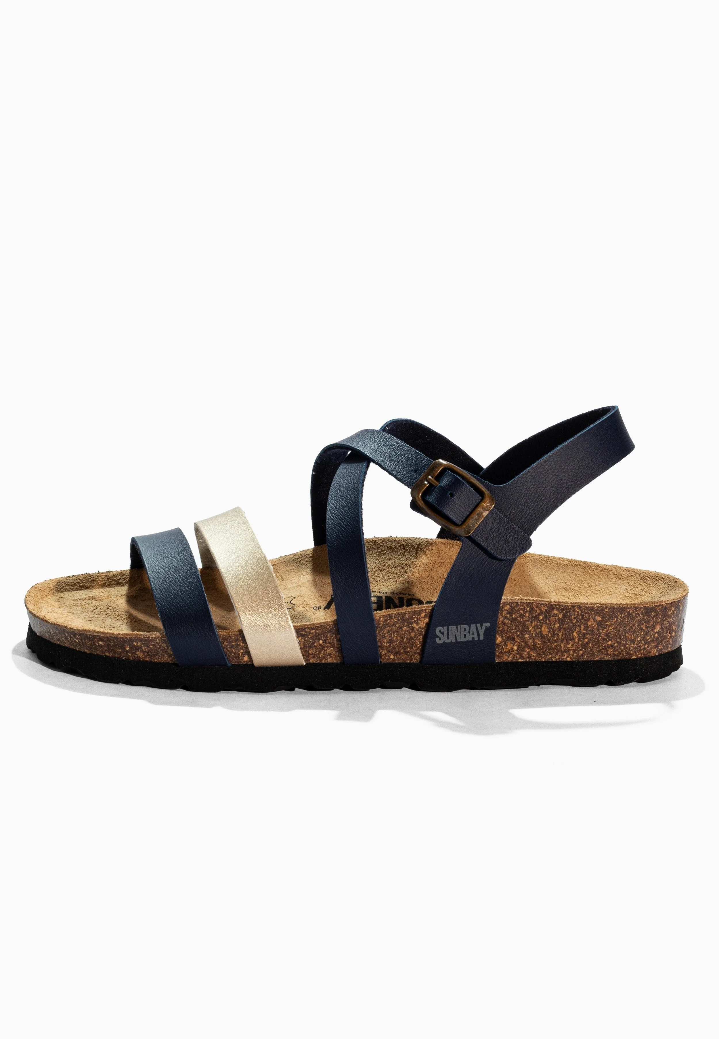 Sandales Multi-Brides Gravita - Navy/Gold - Femme - Image 3