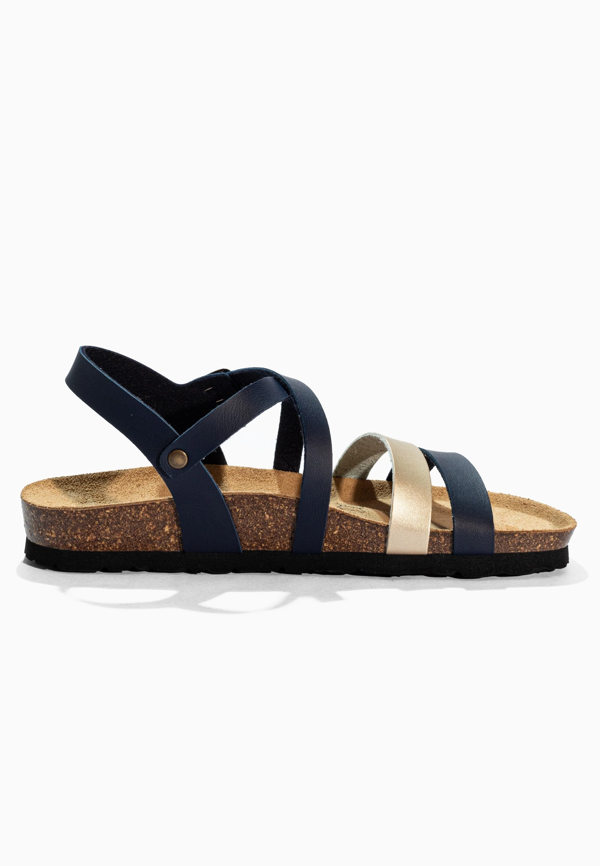 Sandales Multi-Brides Gravita - Navy/Gold - Femme - Image 4