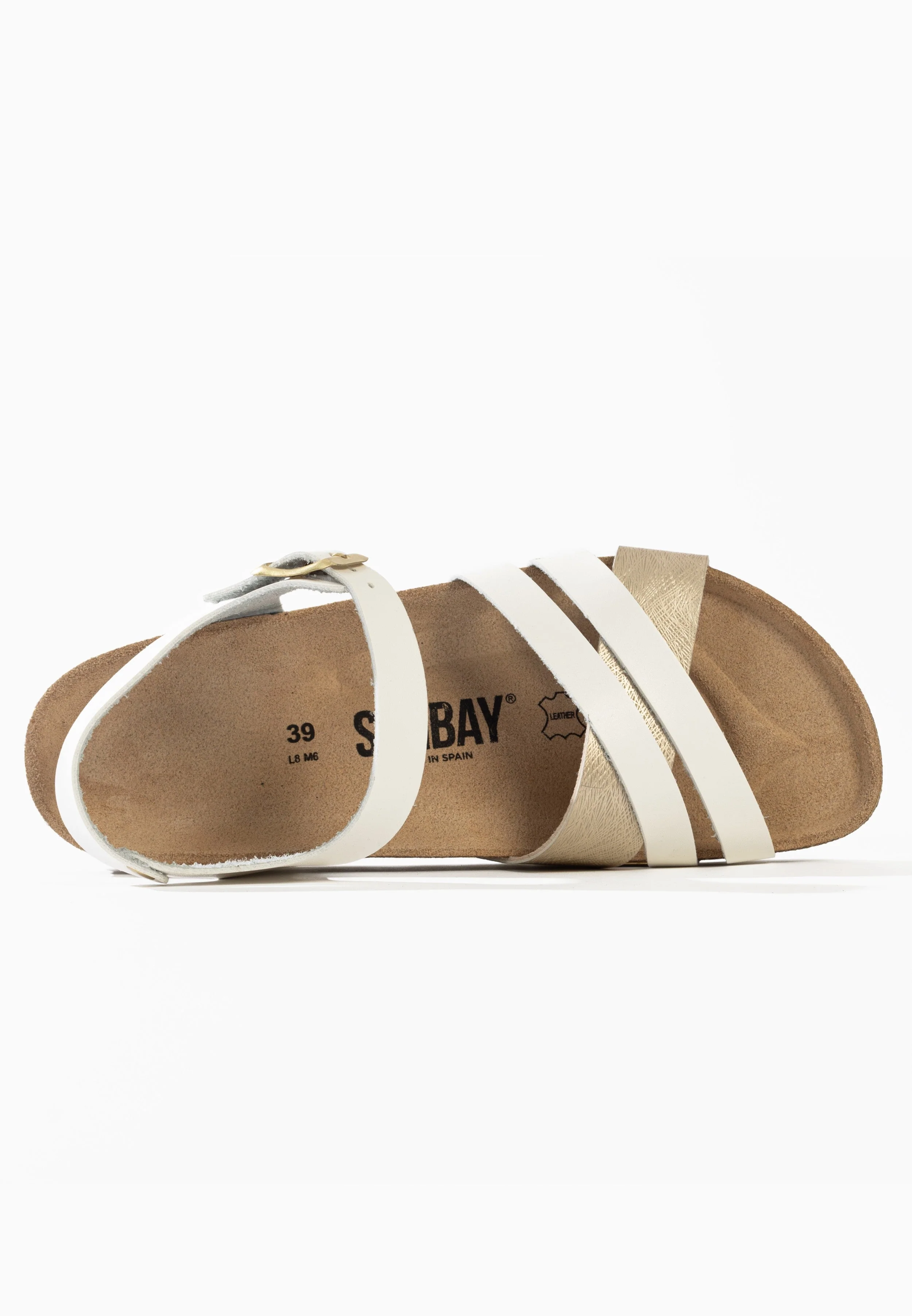 Sandales Multi-Brides Griffith - White/Gold - Femme - Image 7