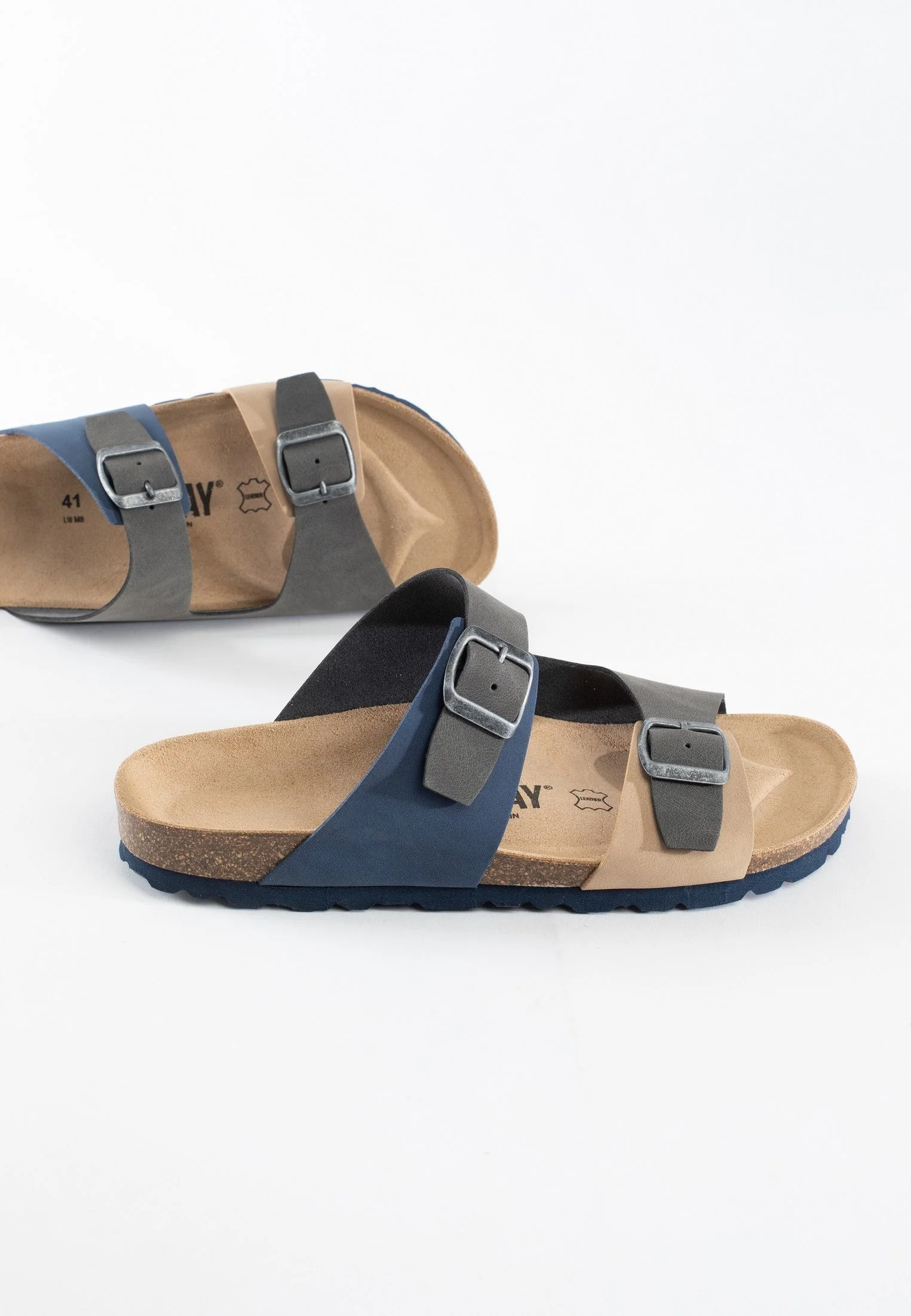 Sandales À Deux Brides Lulally - Navy/Beige/Grey - Homme - Image 2