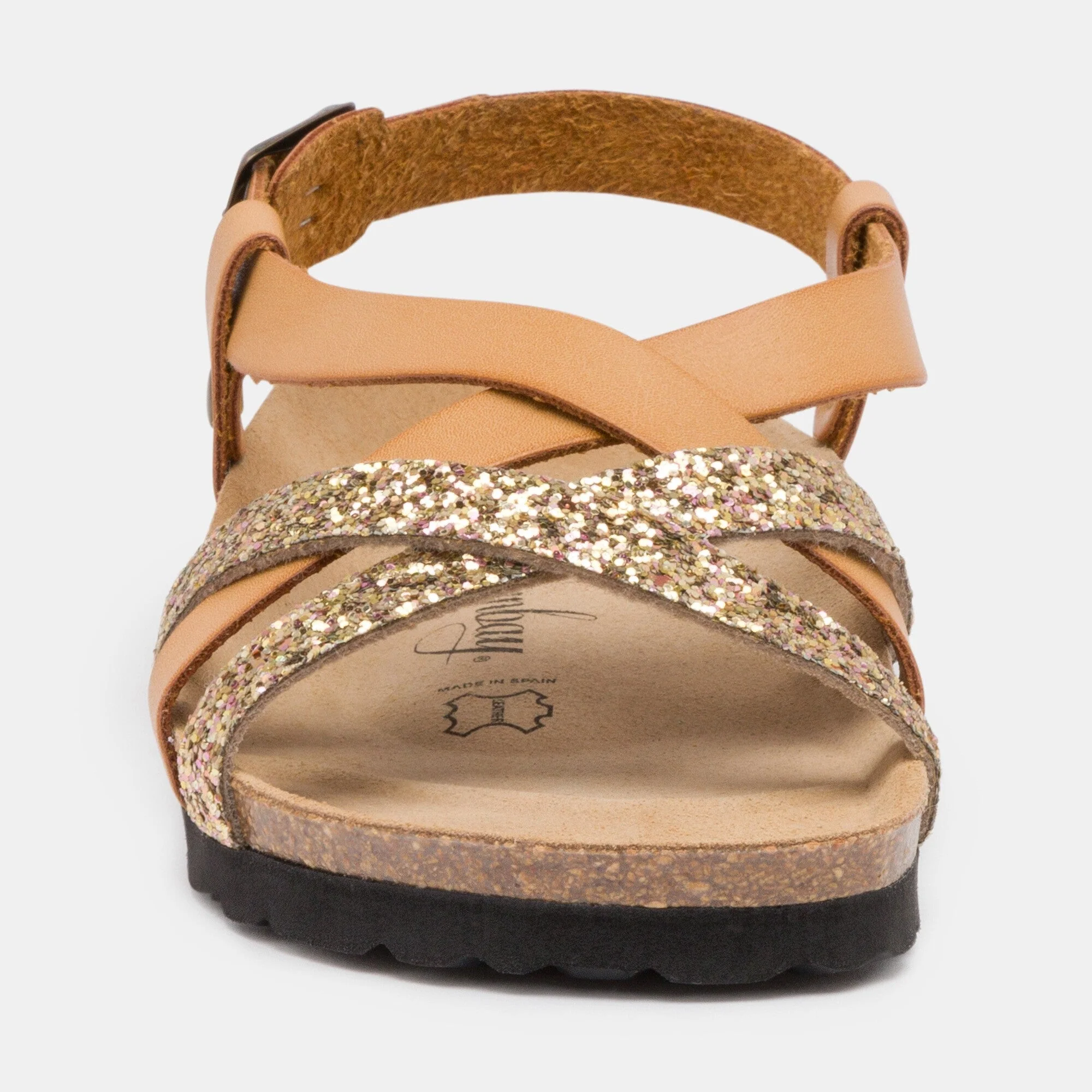Sandales Multi-Brides Primrose - Camel/Gold Glitter - Femme - Image 2