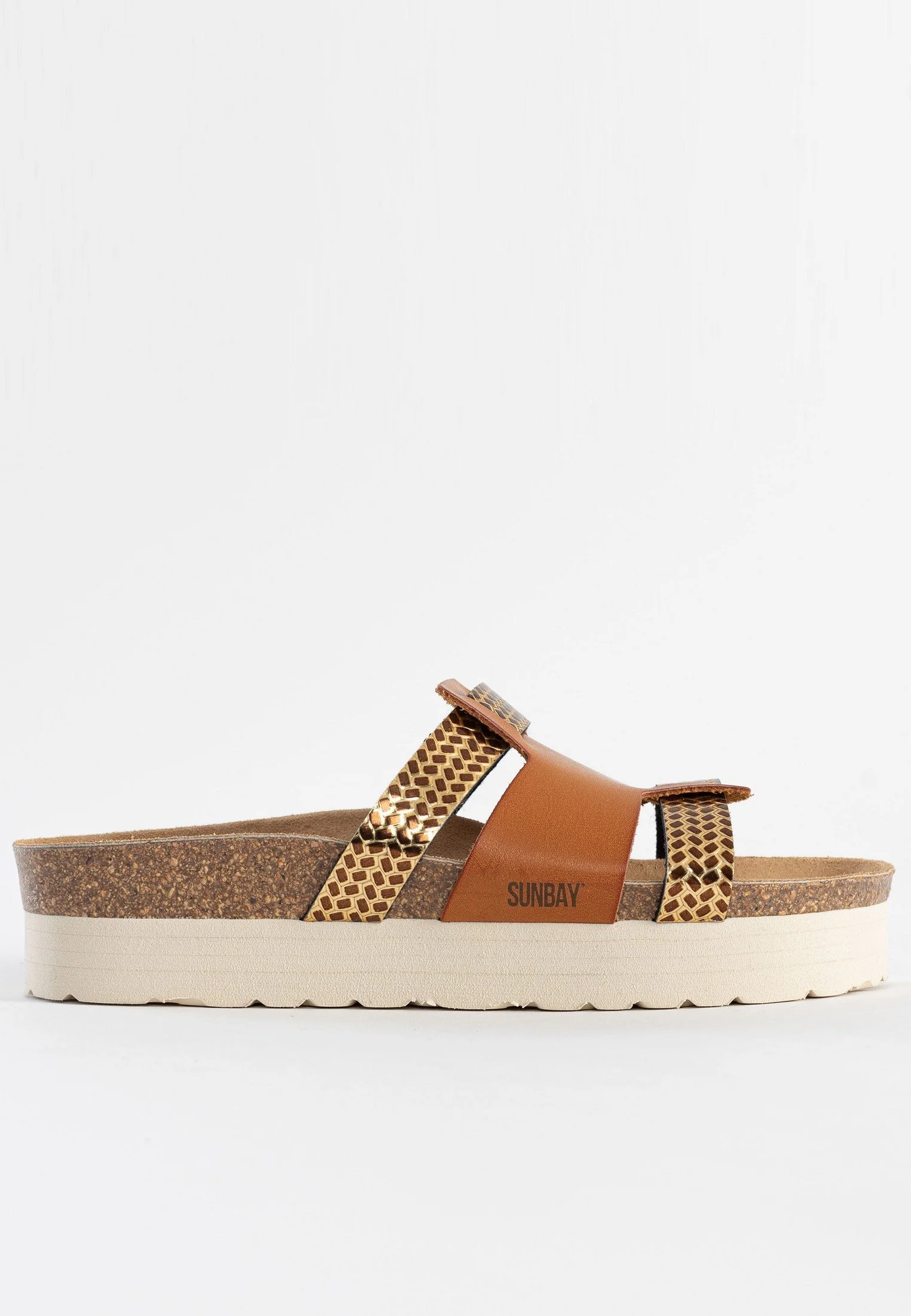 Sandales À Plateforme Sole - Camel/Gold - Femme - Image 3