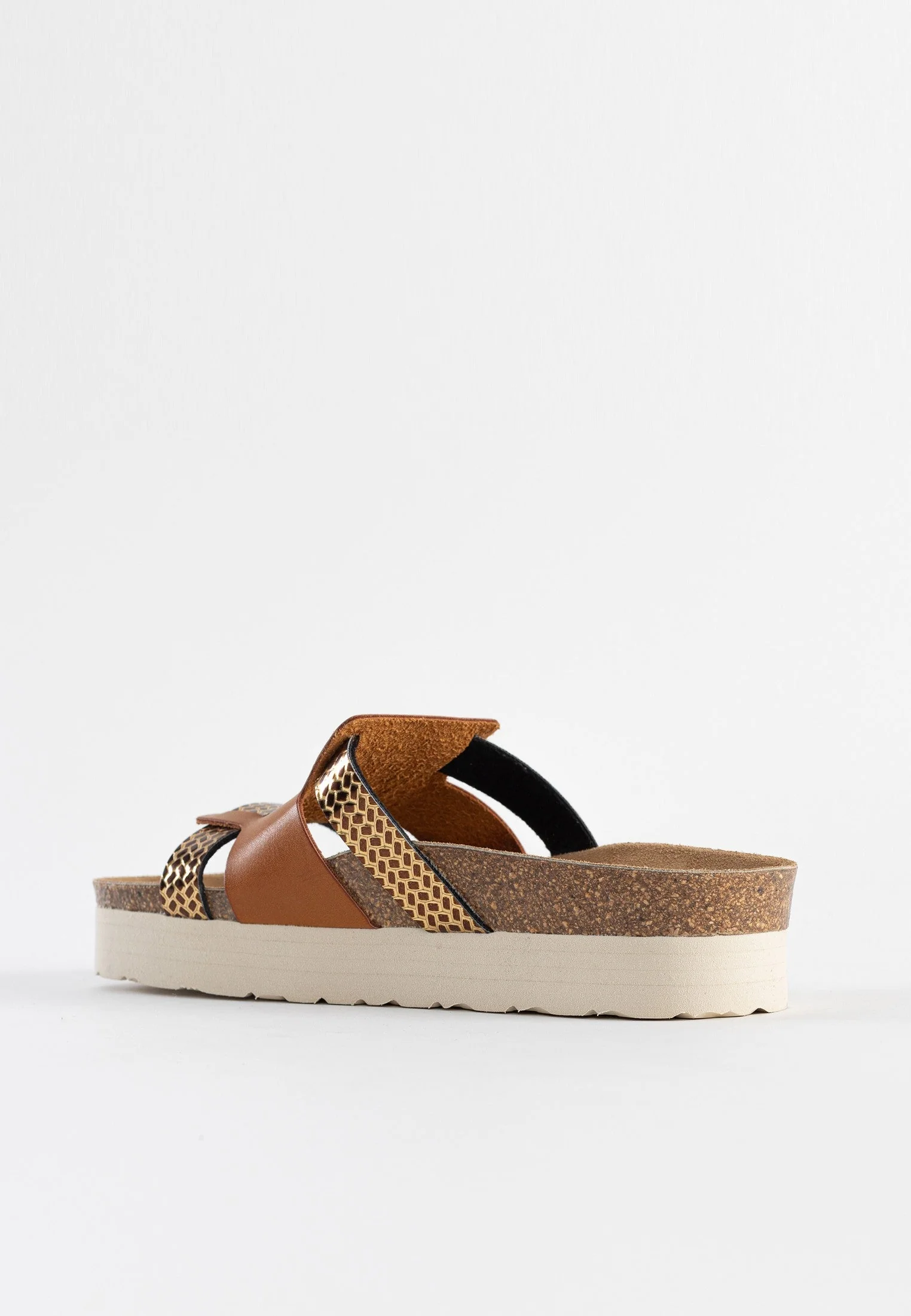 Sandales À Plateforme Sole - Camel/Gold - Femme - Image 4
