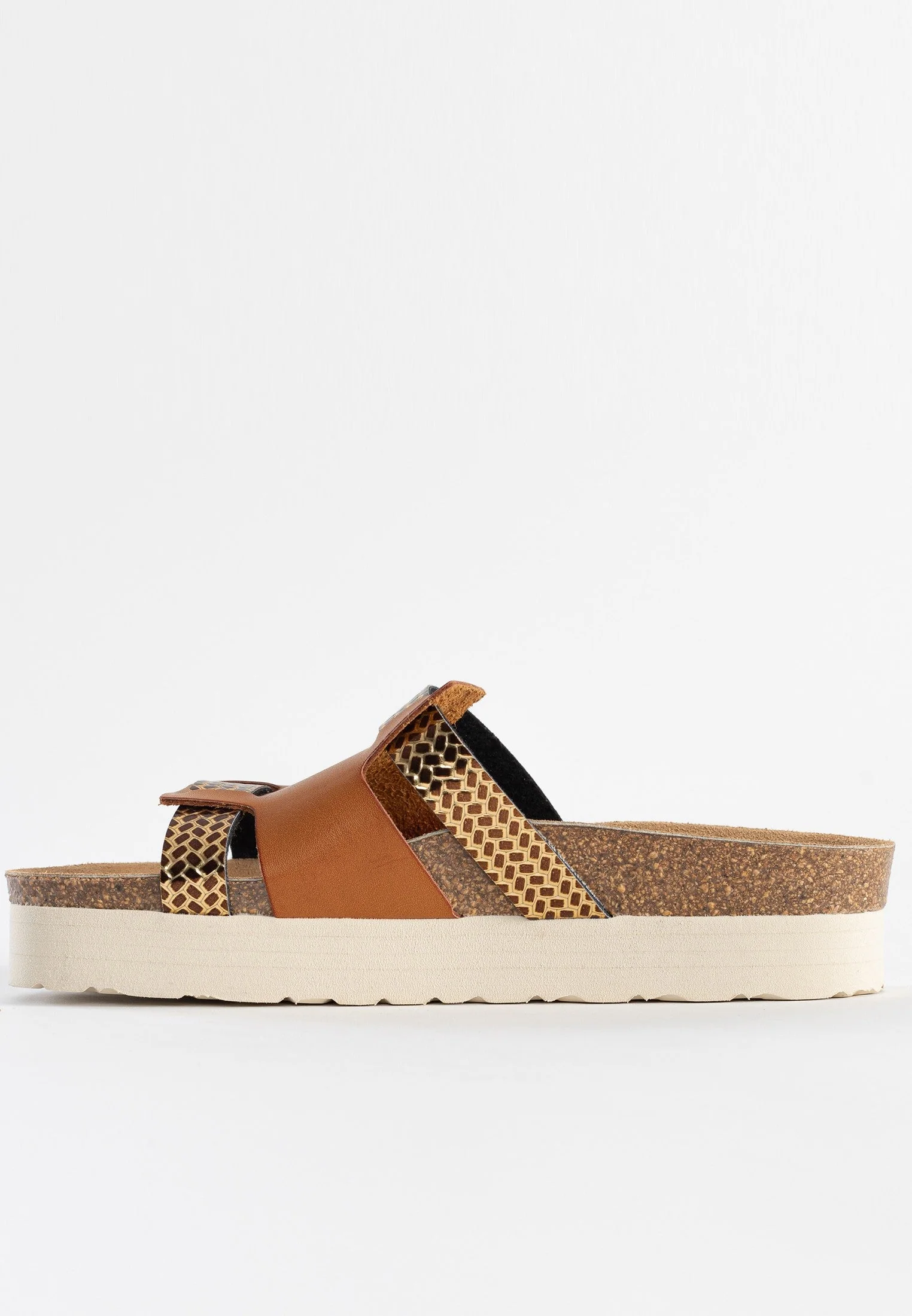 Sandales À Plateforme Sole - Camel/Gold - Femme - Image 5