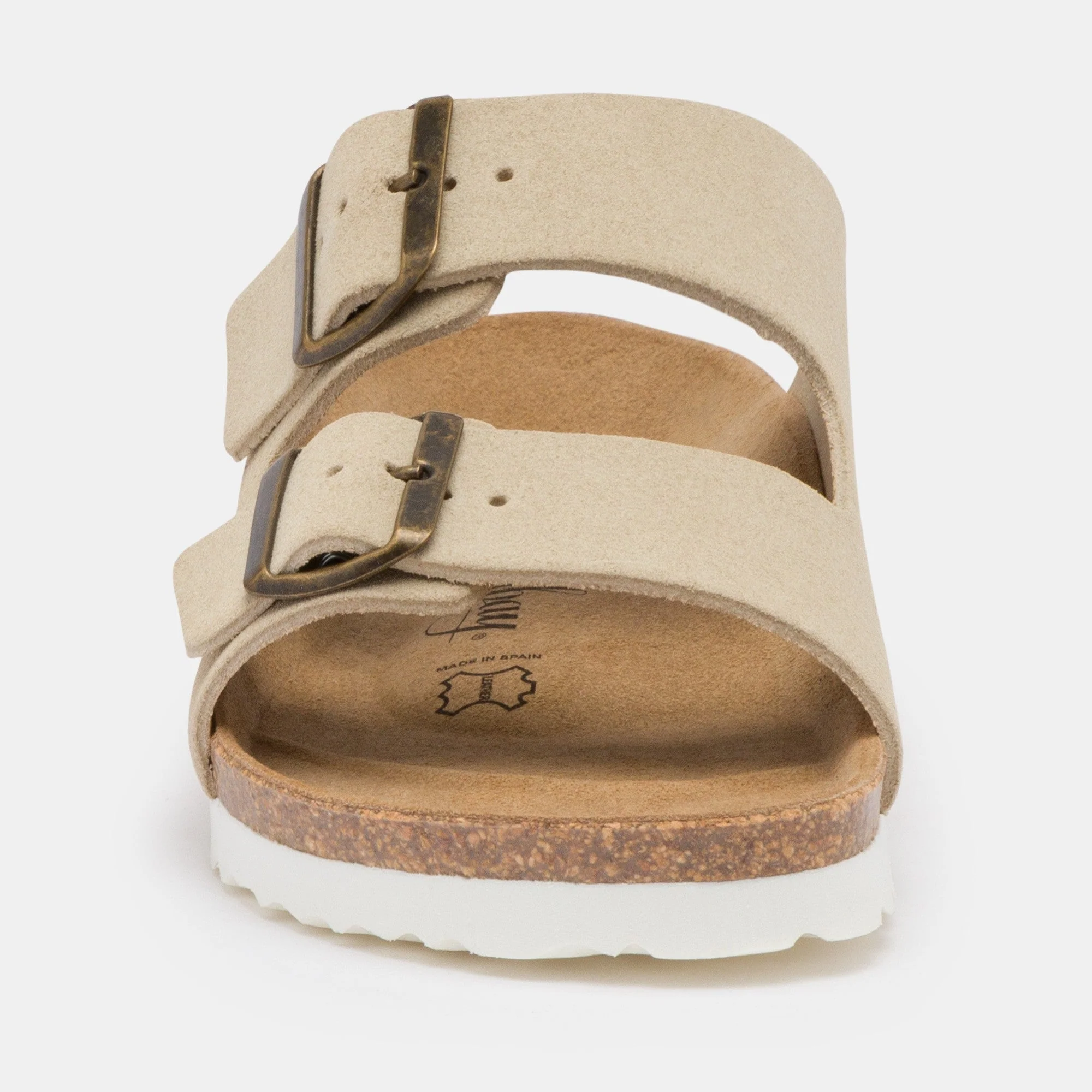 Sandales À Deux Brides Trefle - Cuir - Beige - Femme - Image 2